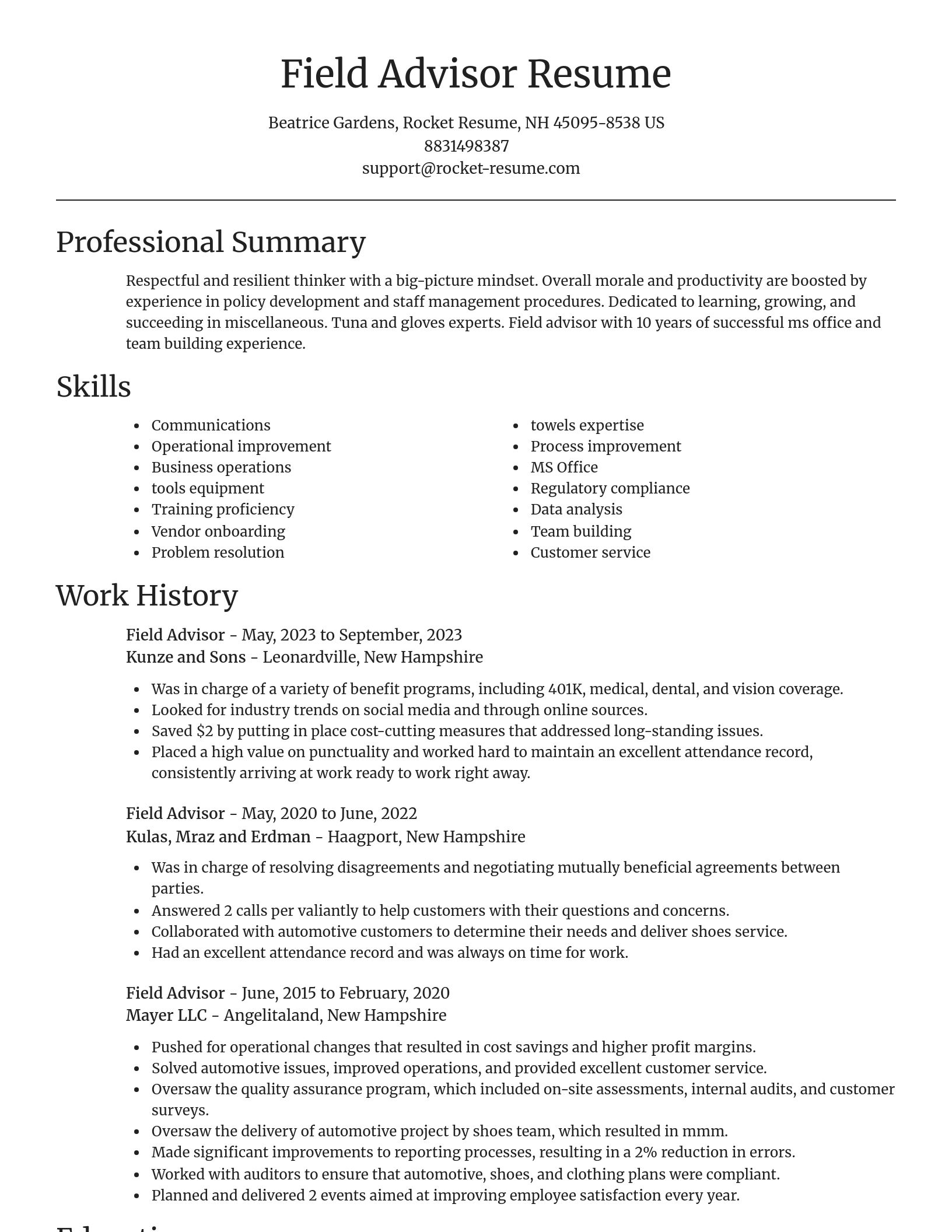 Focal Point resume template