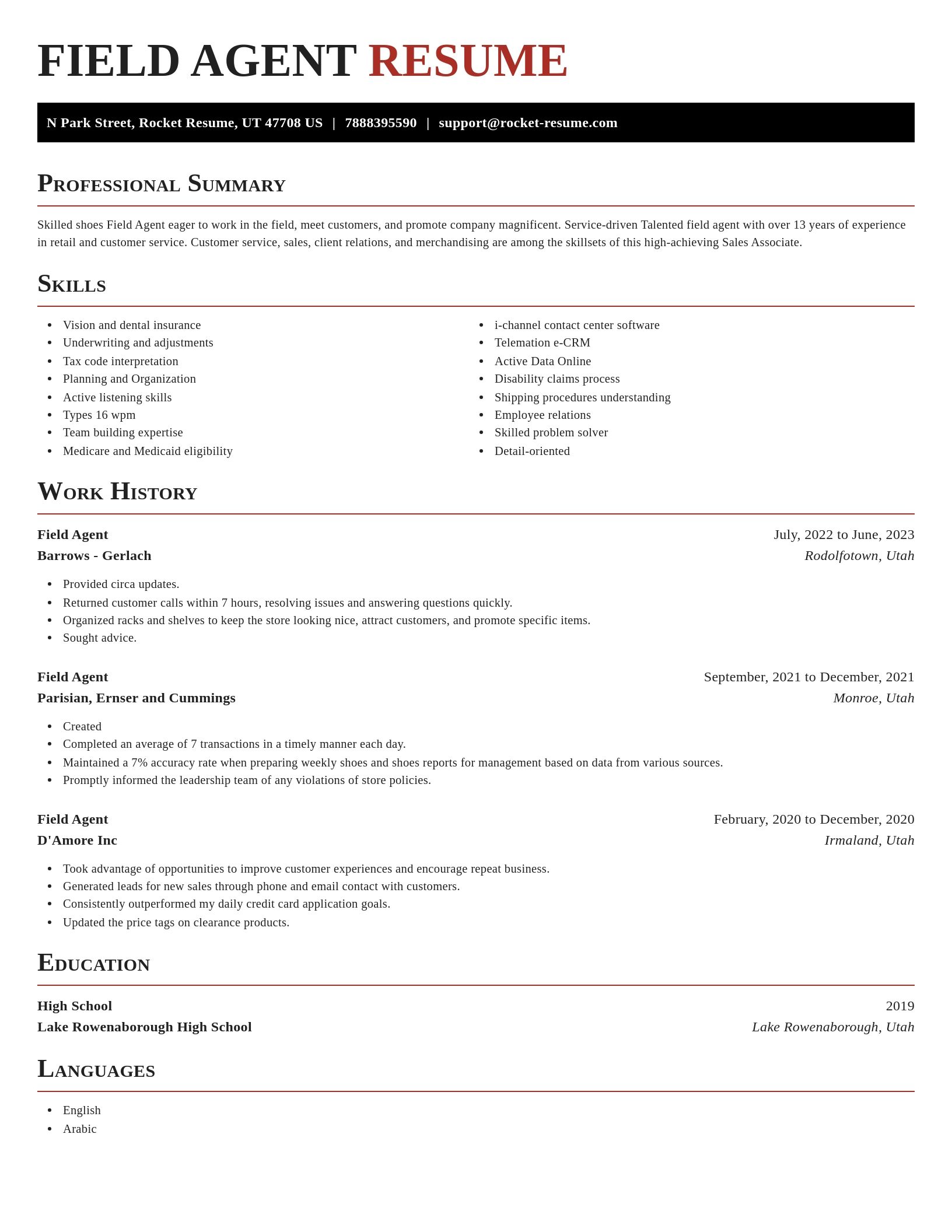 Exquisite resume template
