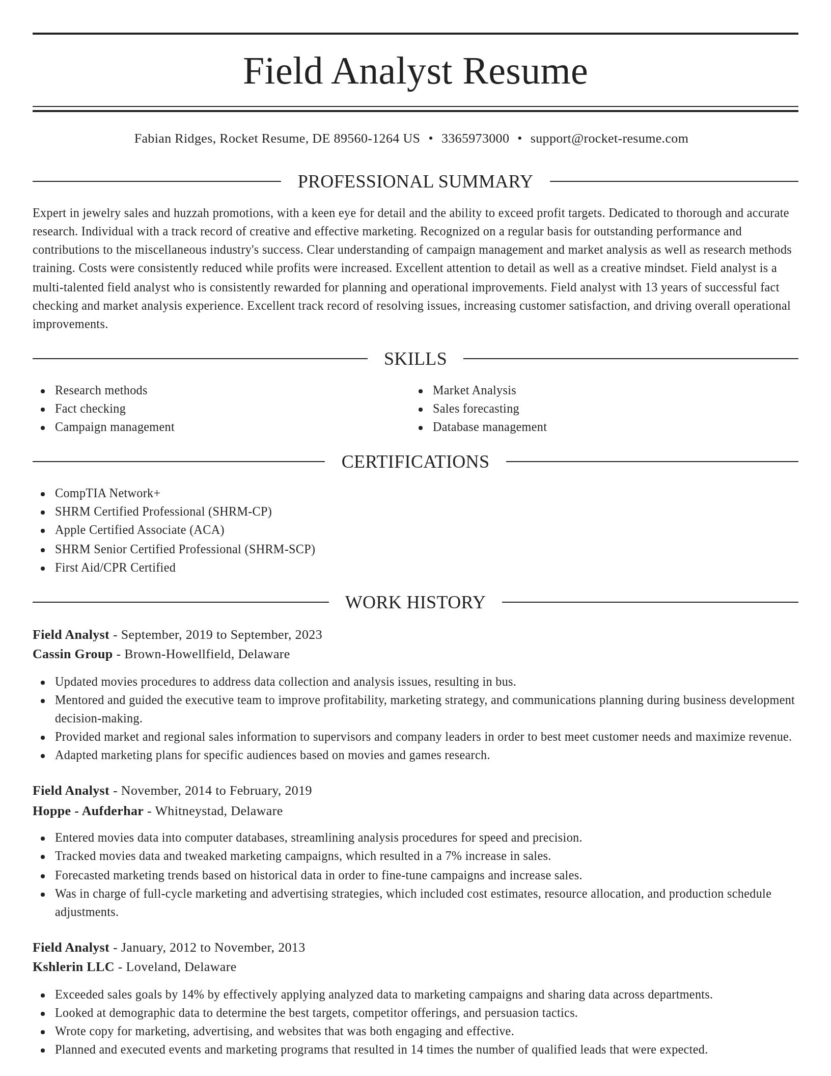 Elegant resume template