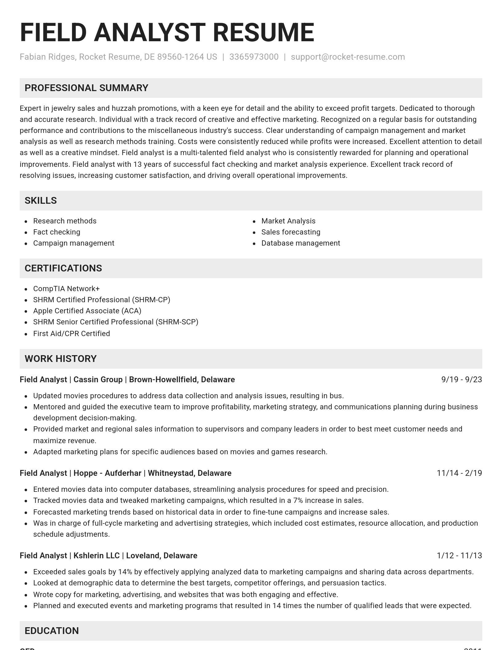 Genius resume template