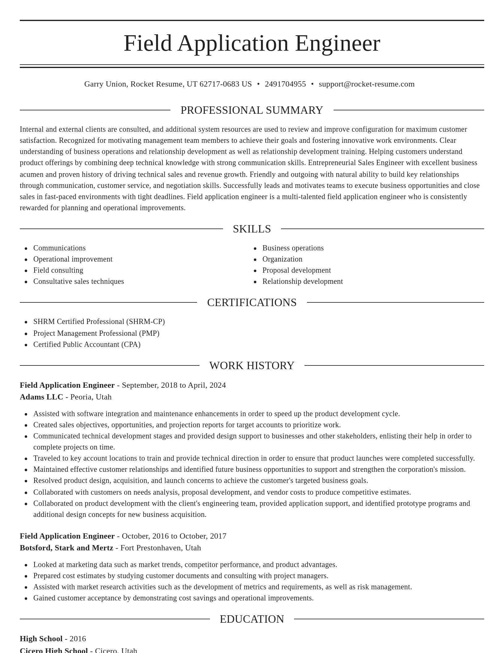Elegant resume template