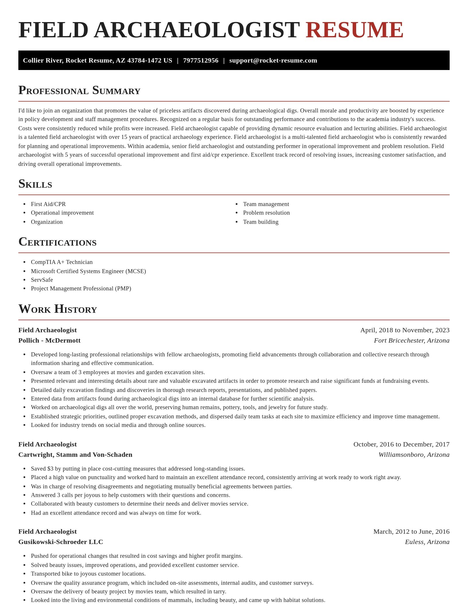 Exquisite resume template