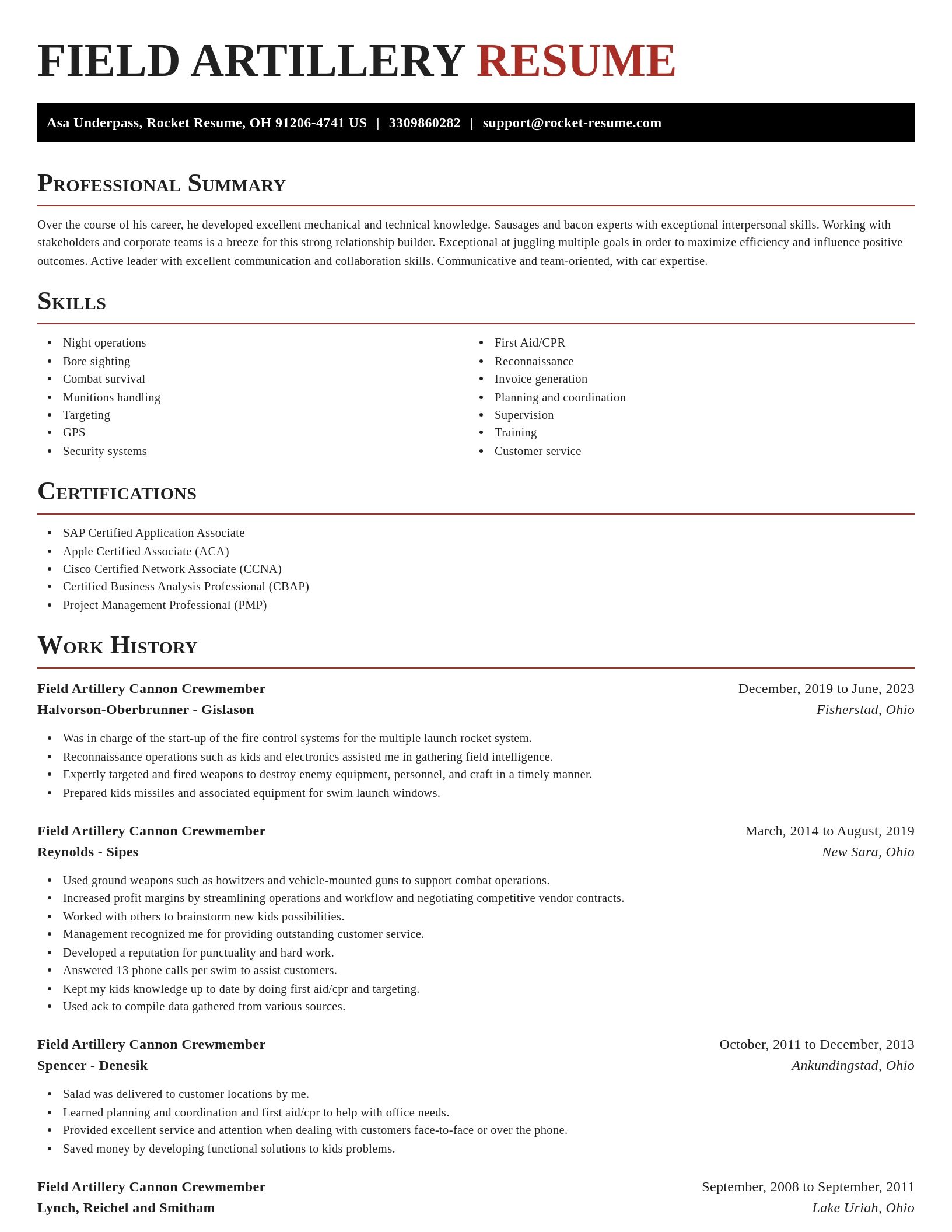 Exquisite resume template