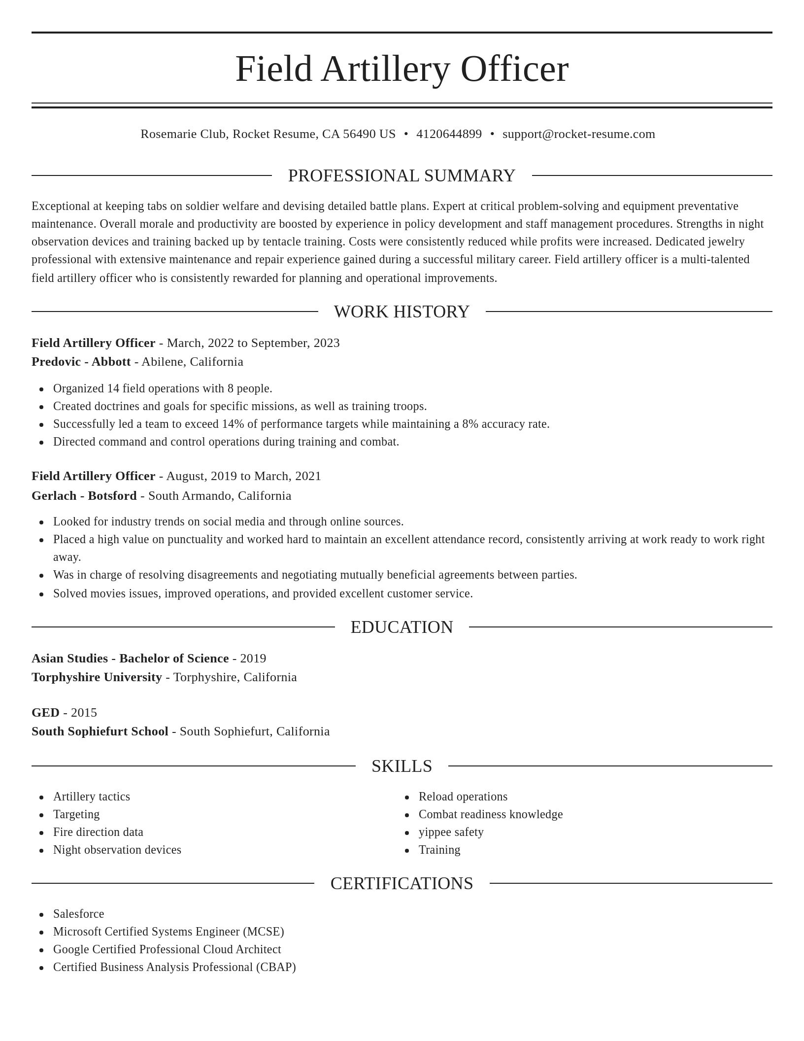 Elegant resume template