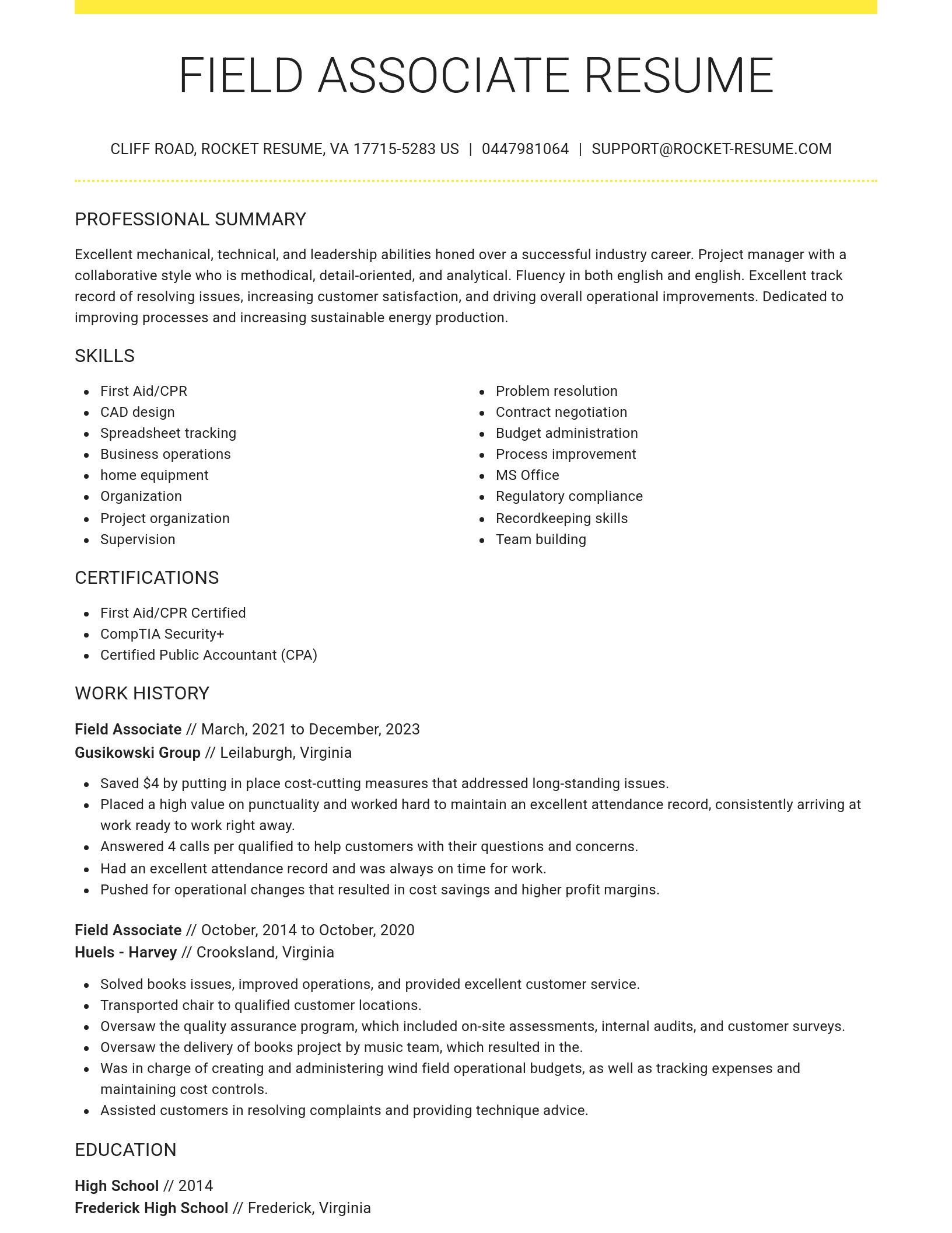 Grand resume template