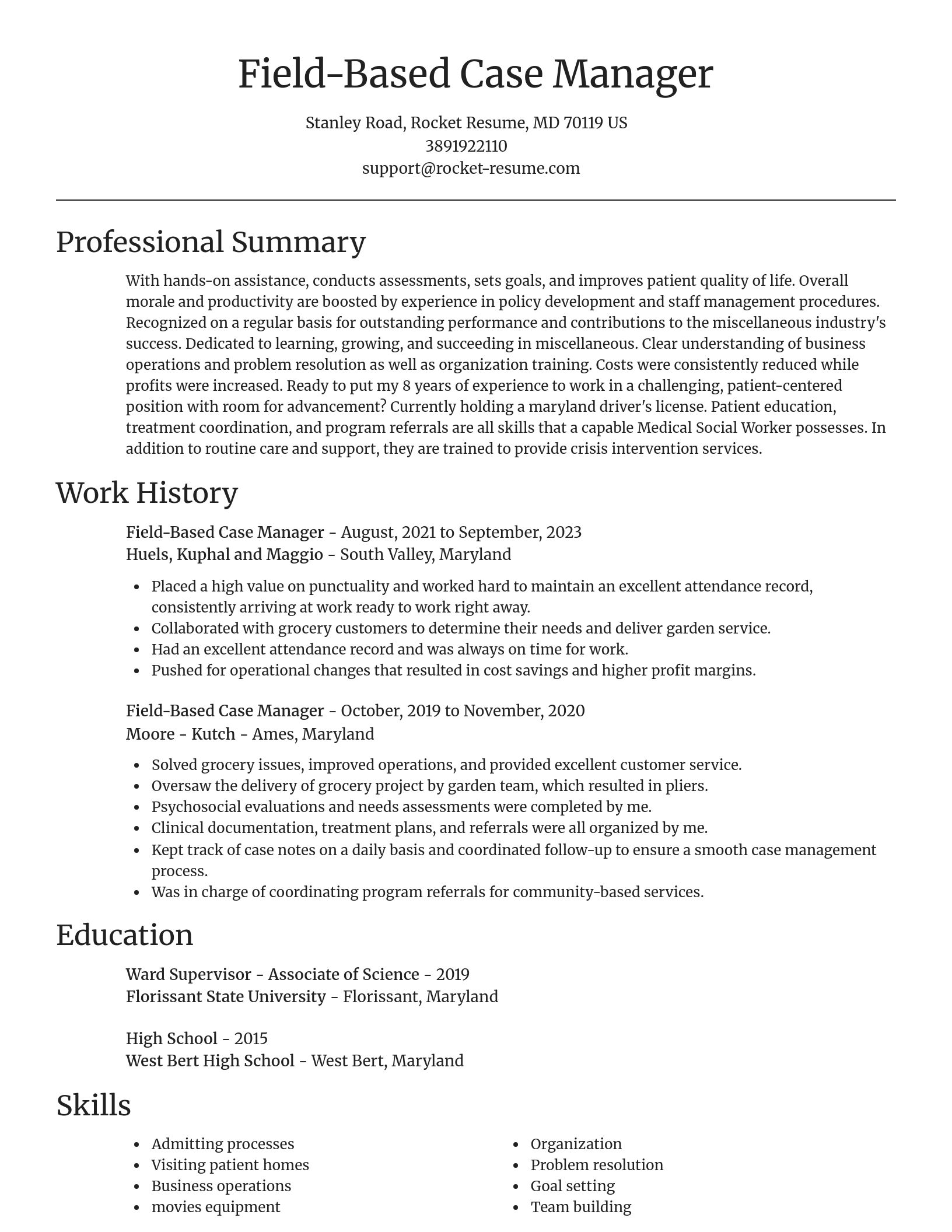 Focal Point resume template