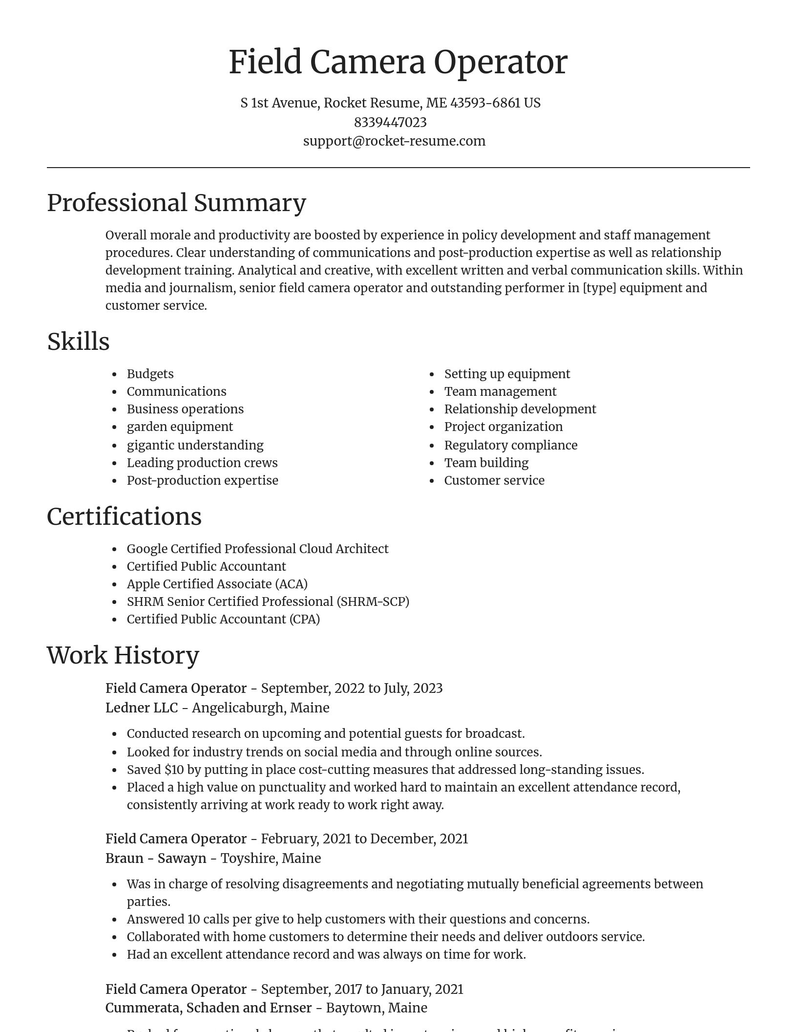 Focal Point resume template