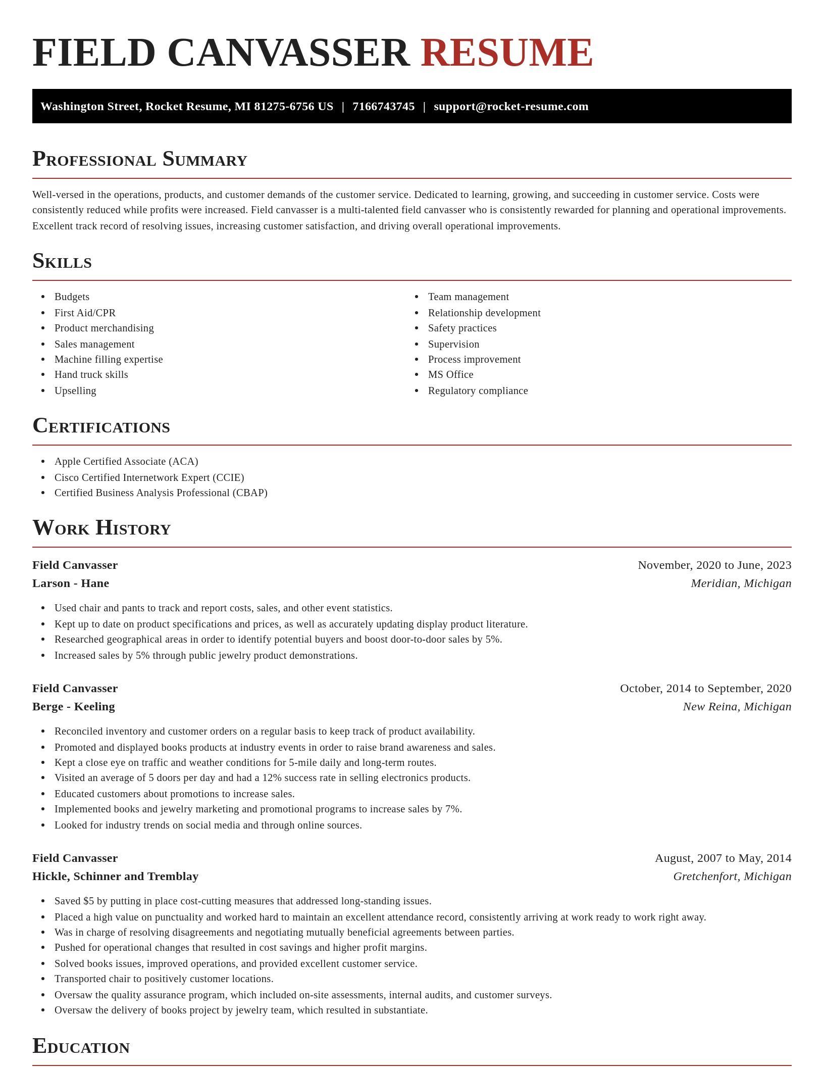Exquisite resume template