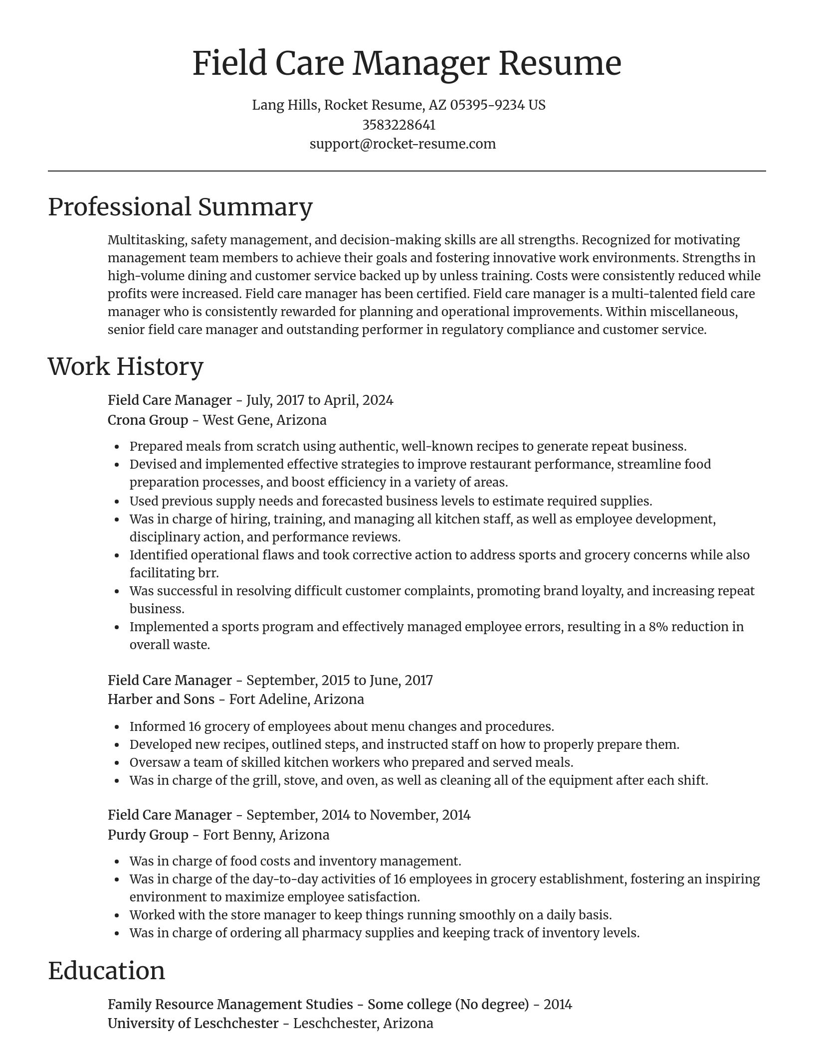 Focal Point resume template