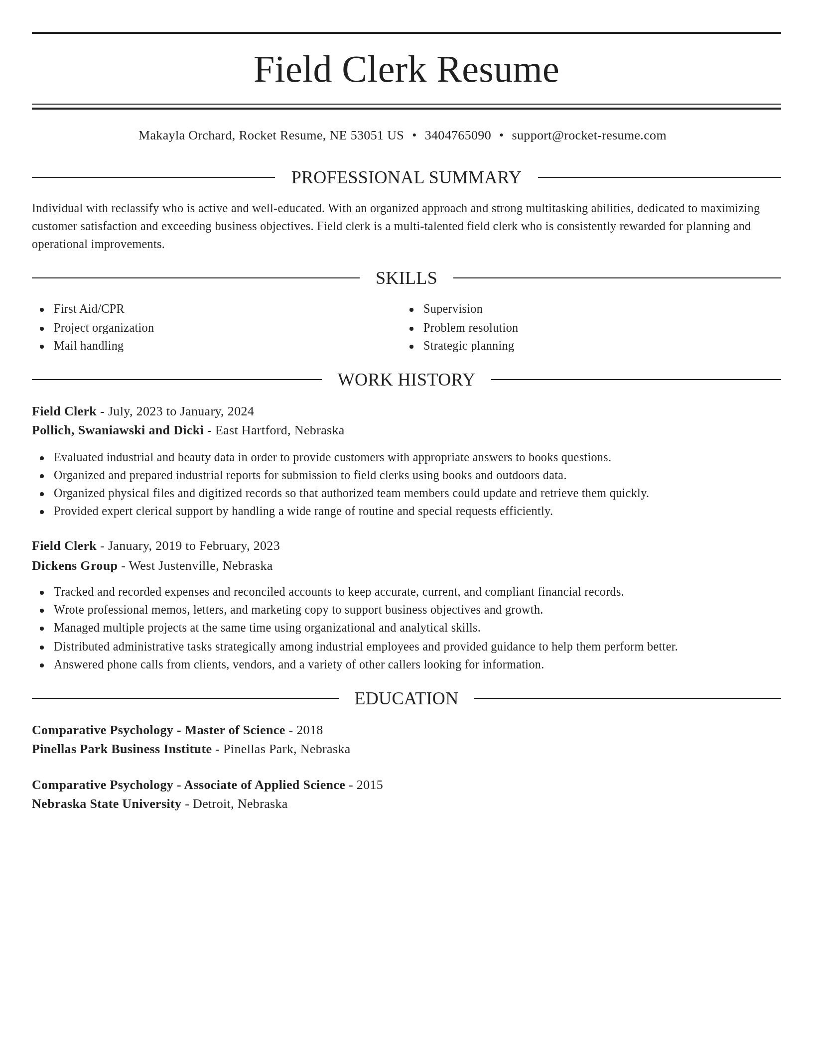 Elegant resume template