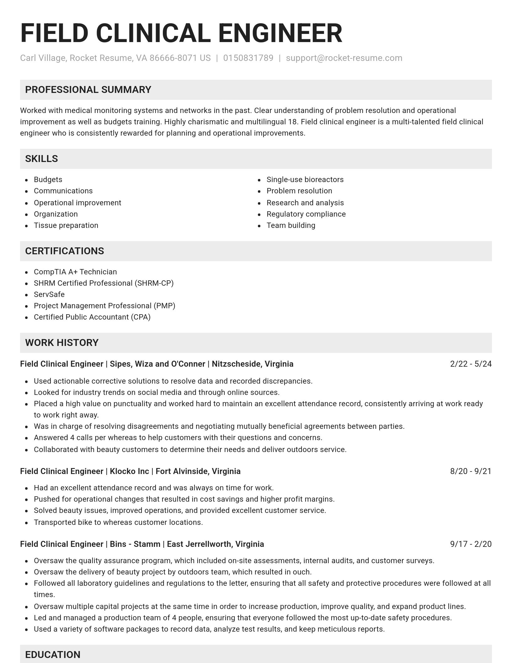 Genius resume template