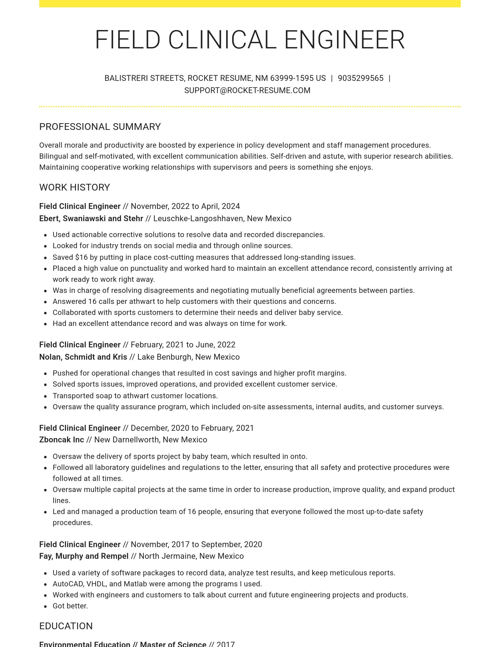 Grand resume template