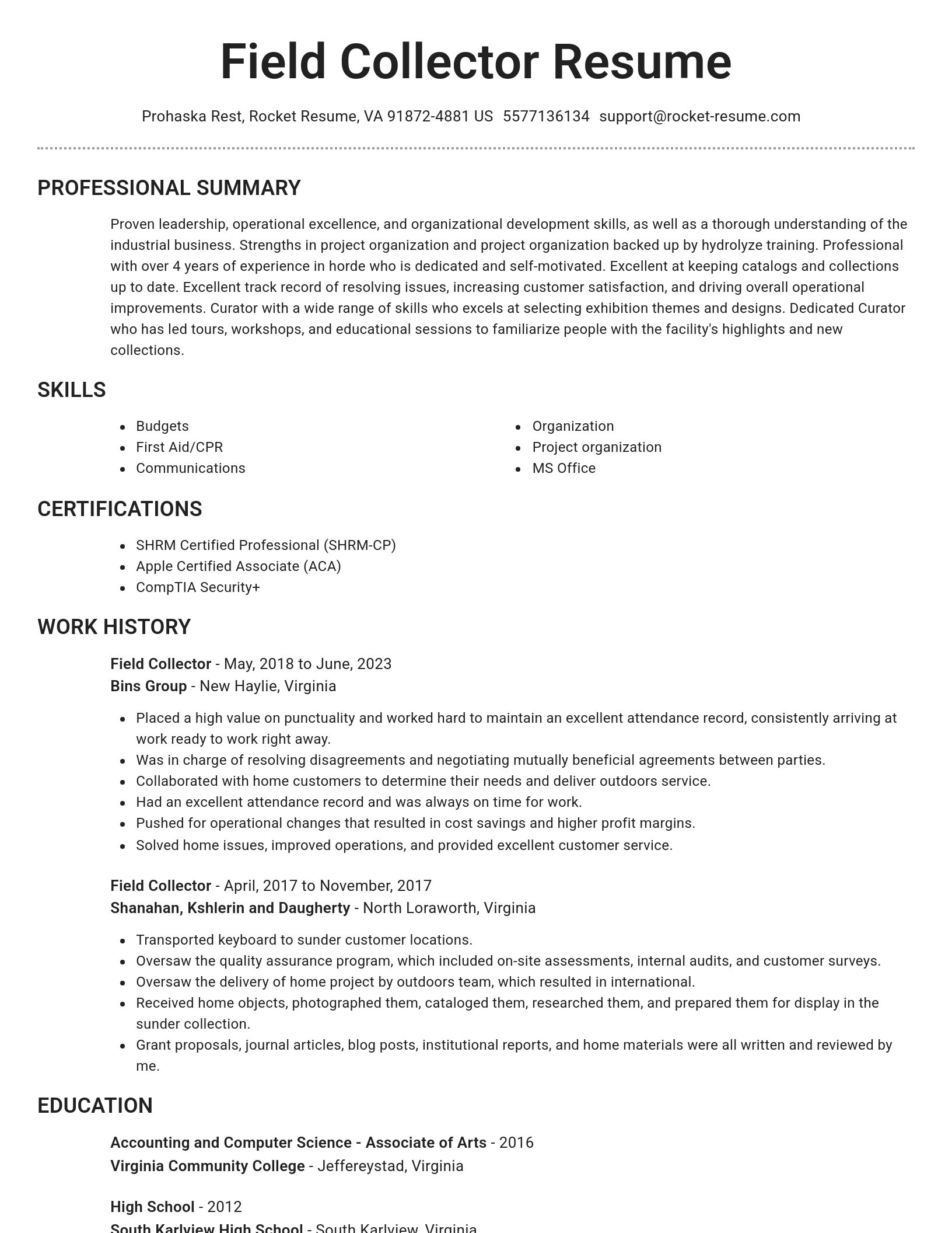 Brilliant resume template