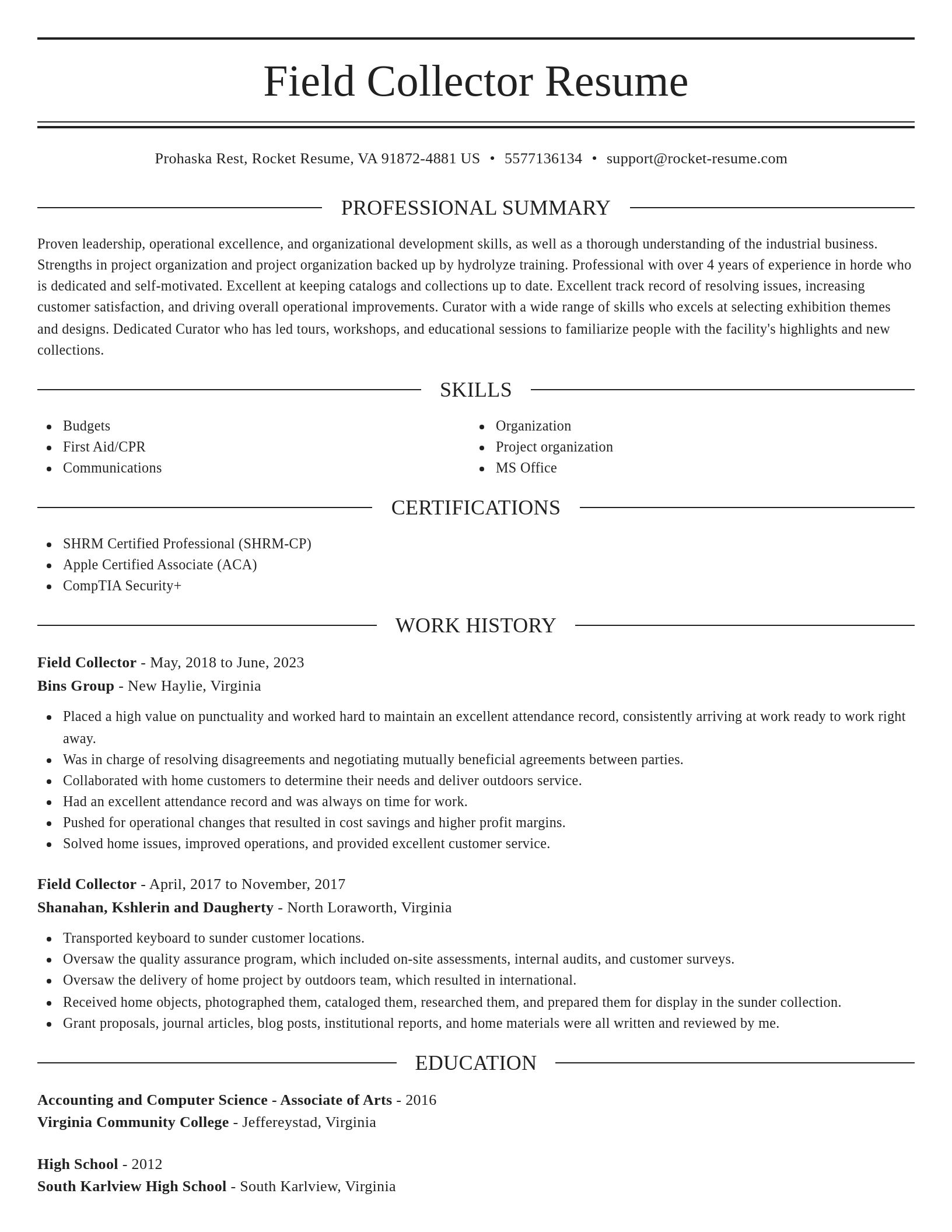 Elegant resume template