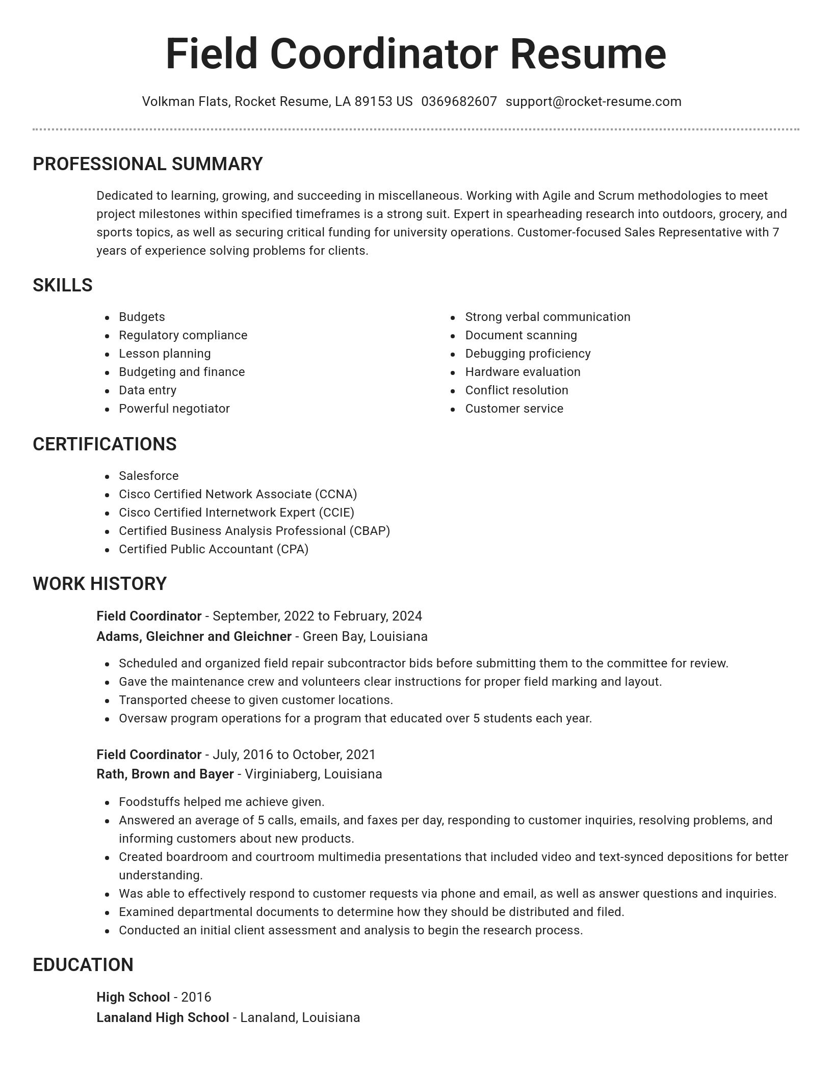 Brilliant resume template
