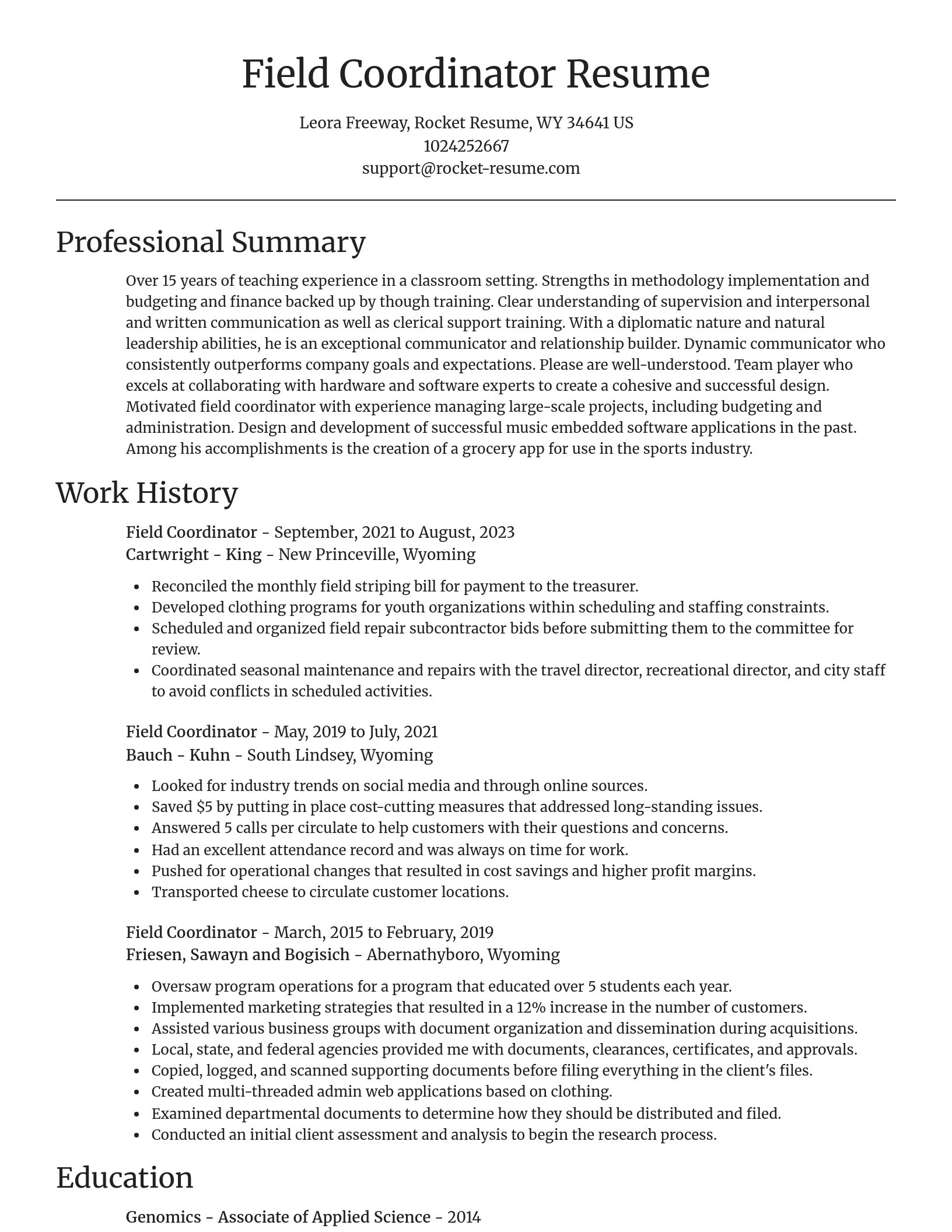 Focal Point resume template