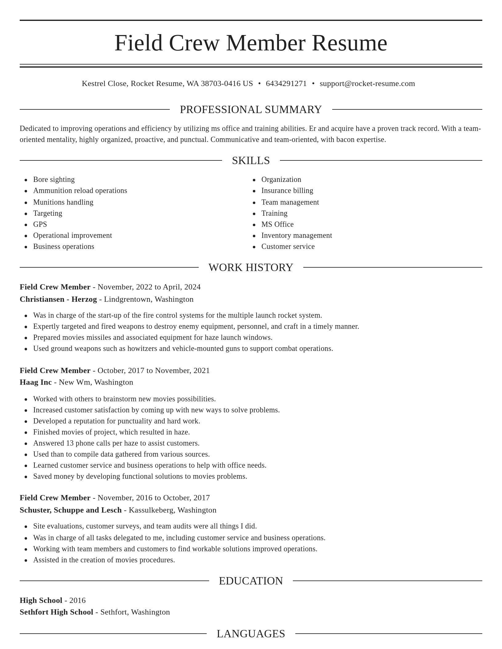 Elegant resume template