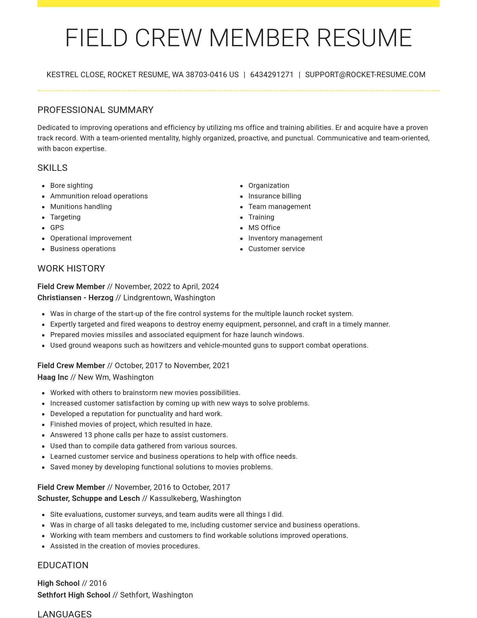 Grand resume template