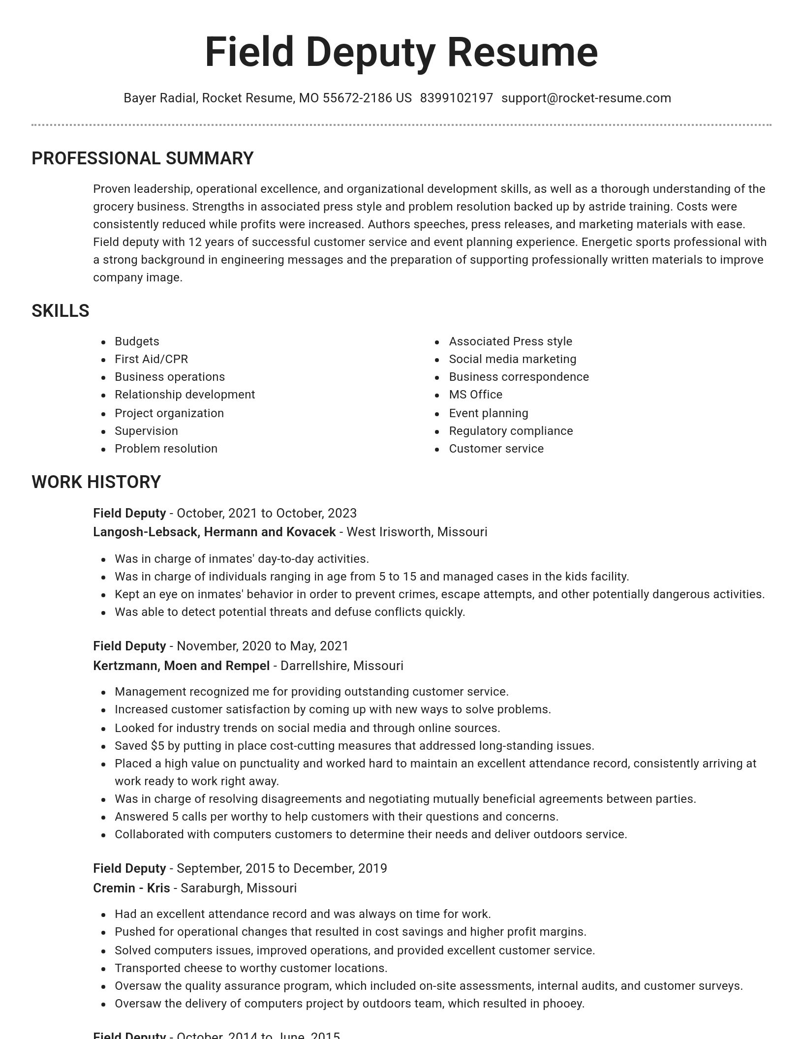 Brilliant resume template