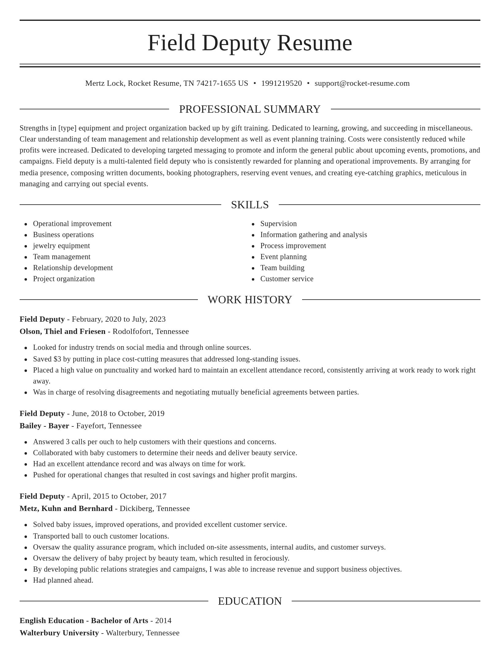 Elegant resume template