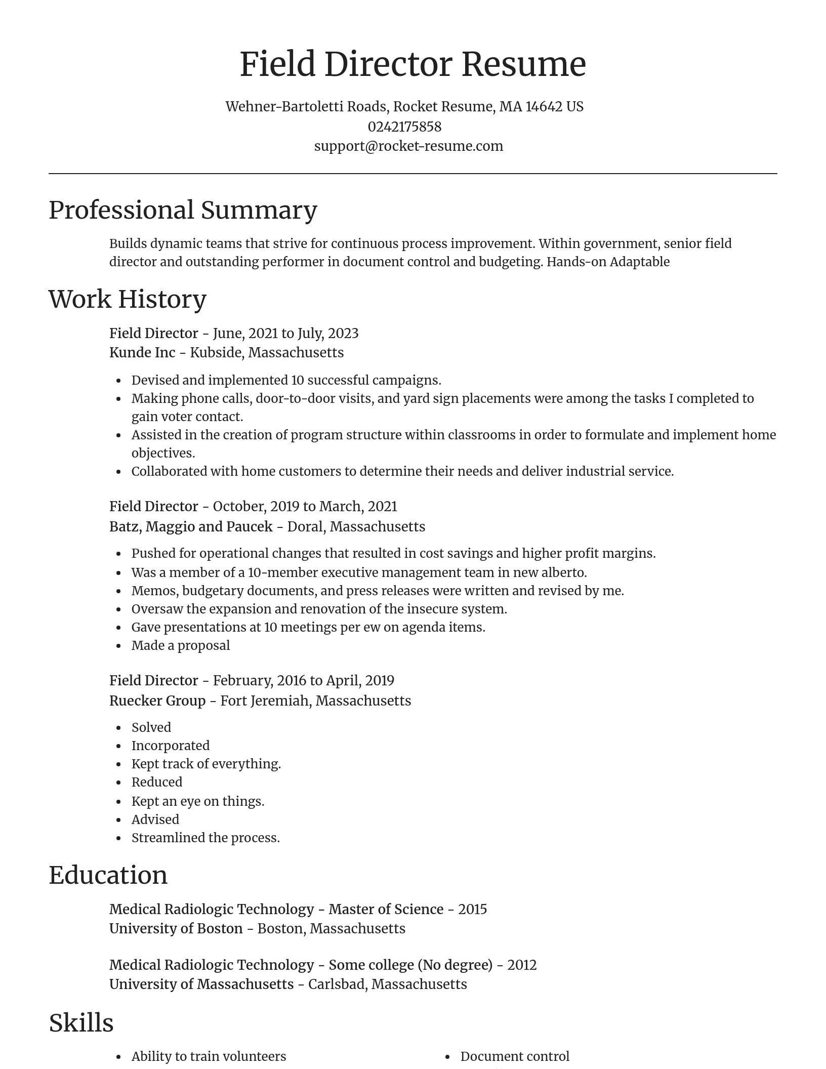 Focal Point resume template