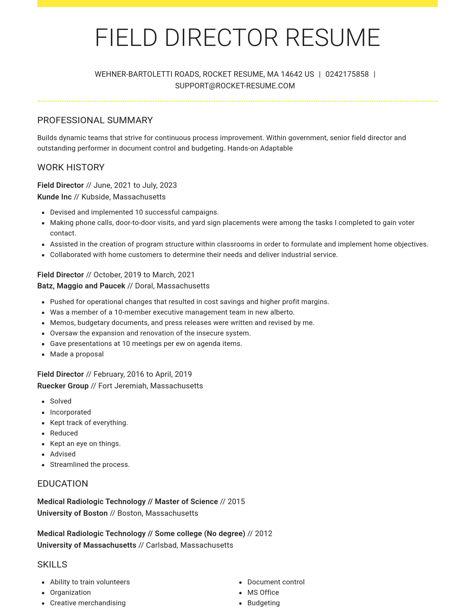 Grand resume template