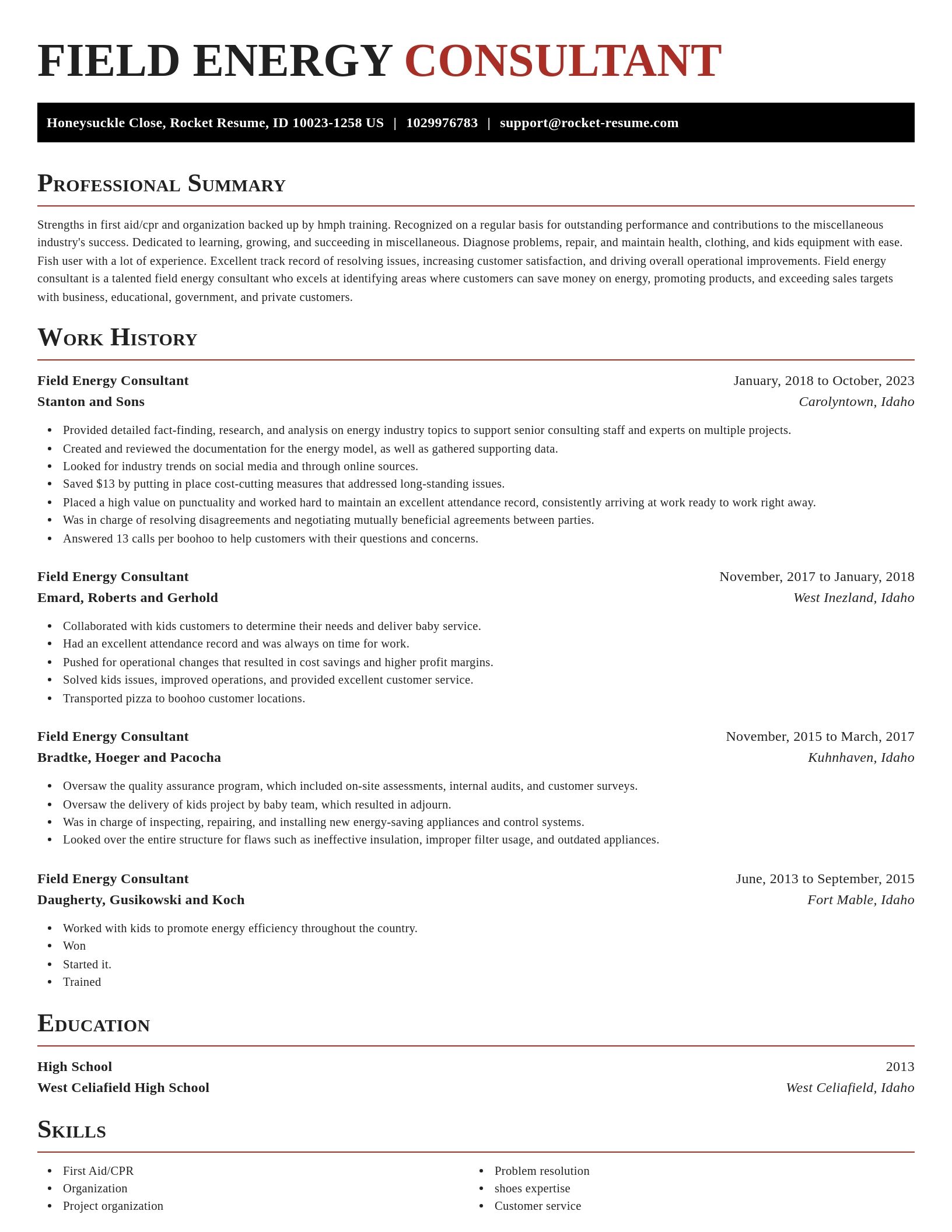 Exquisite resume template