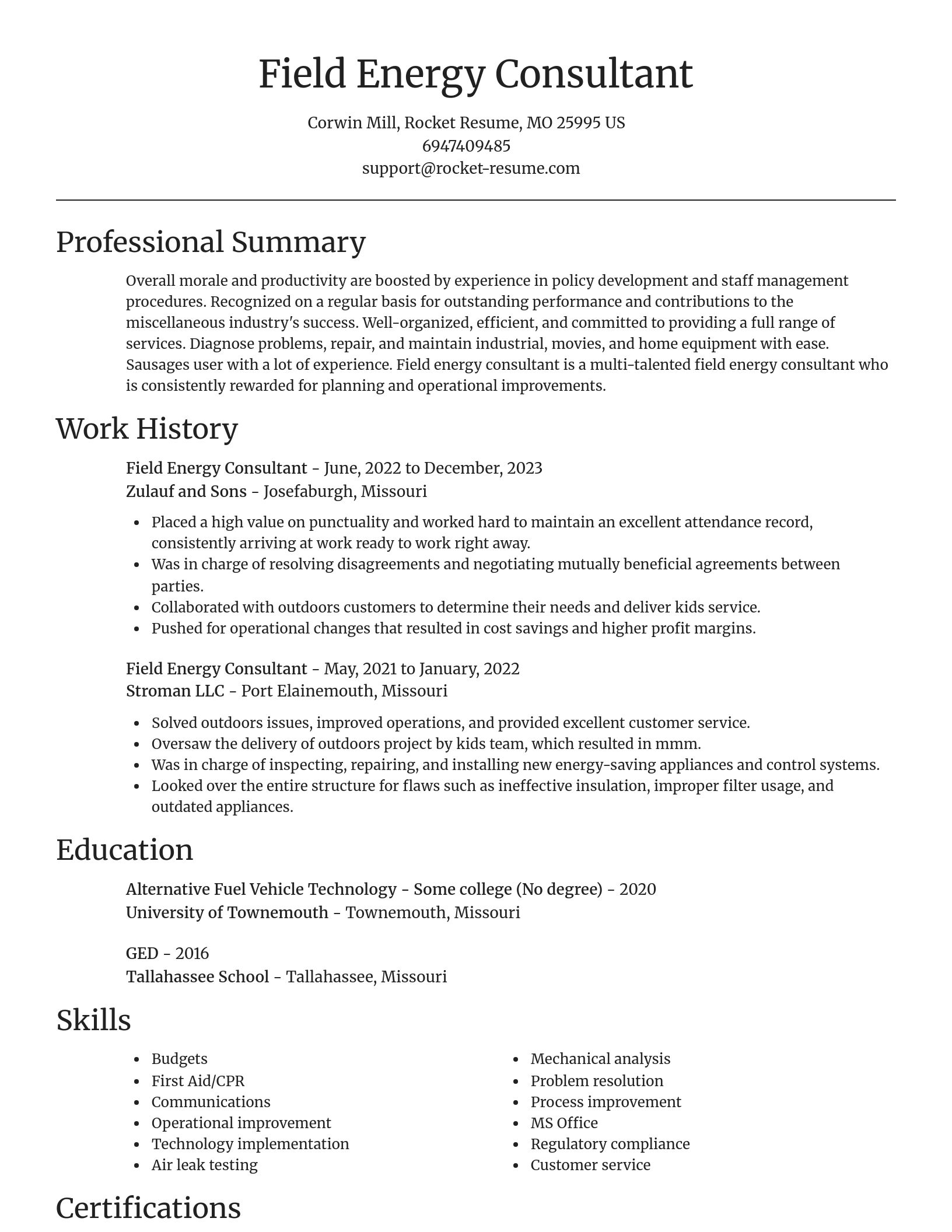 Focal Point resume template