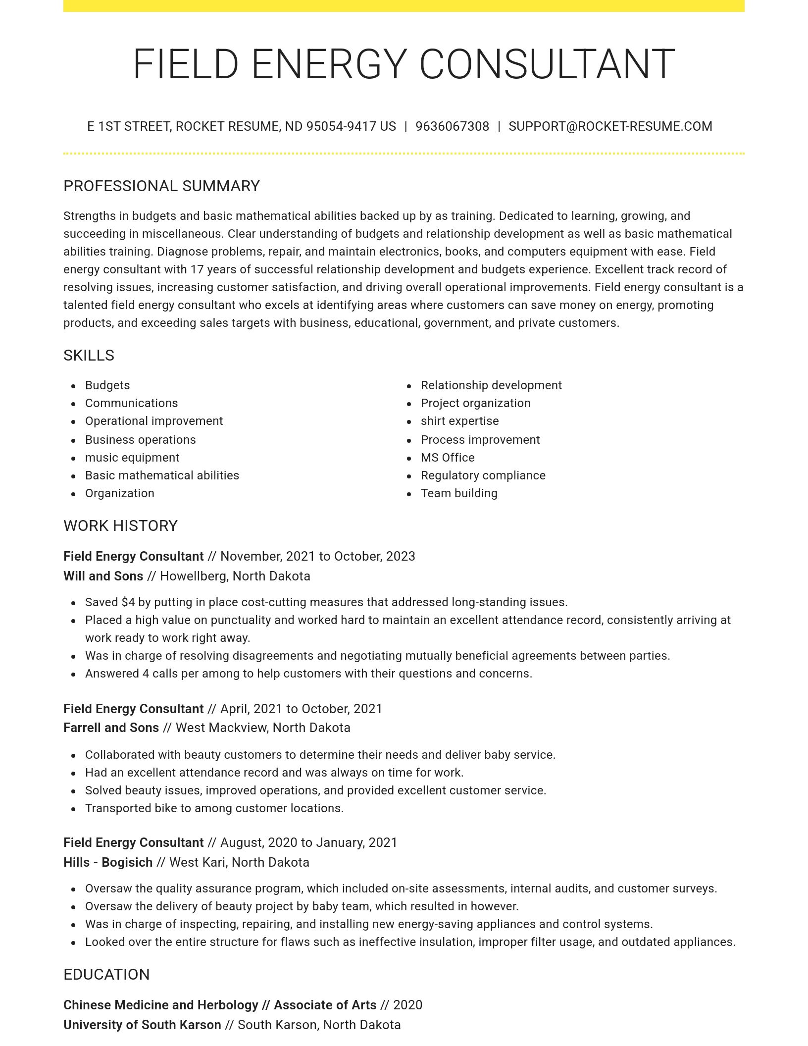Grand resume template