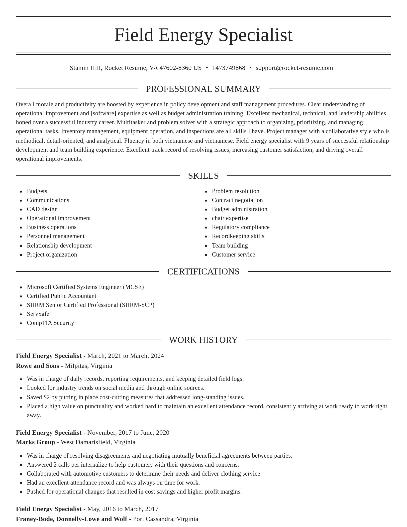 Elegant resume template