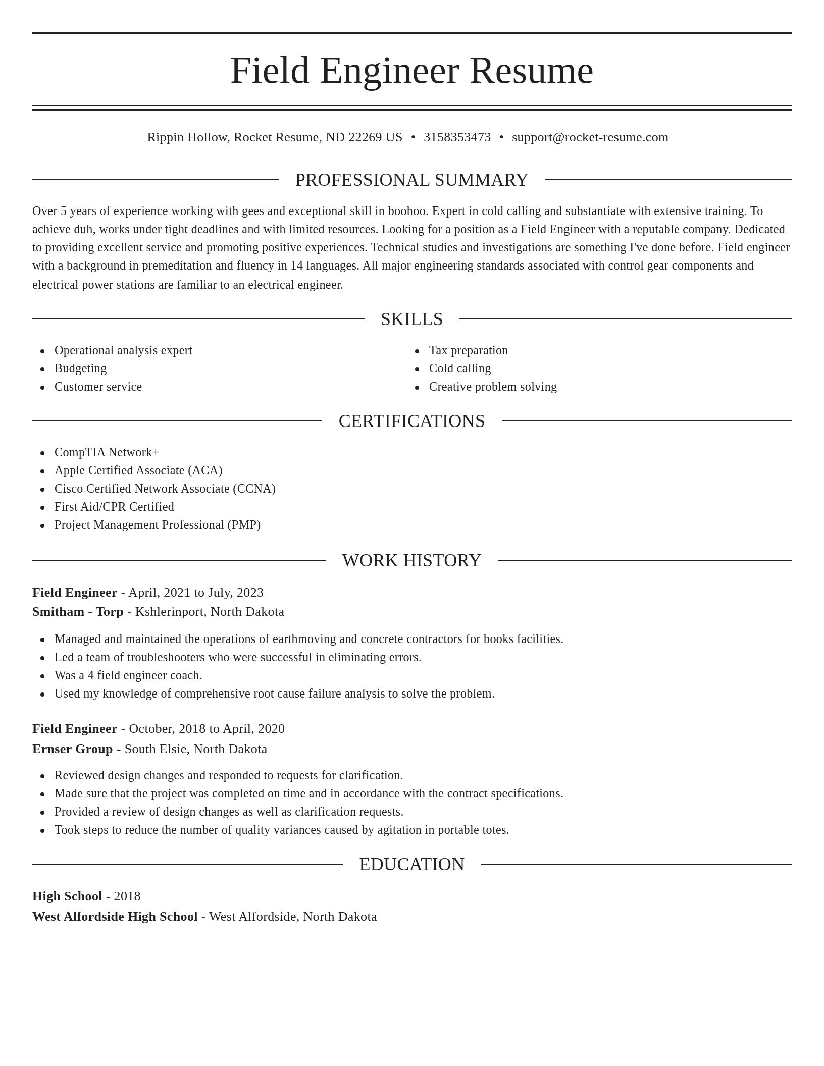 Elegant resume template