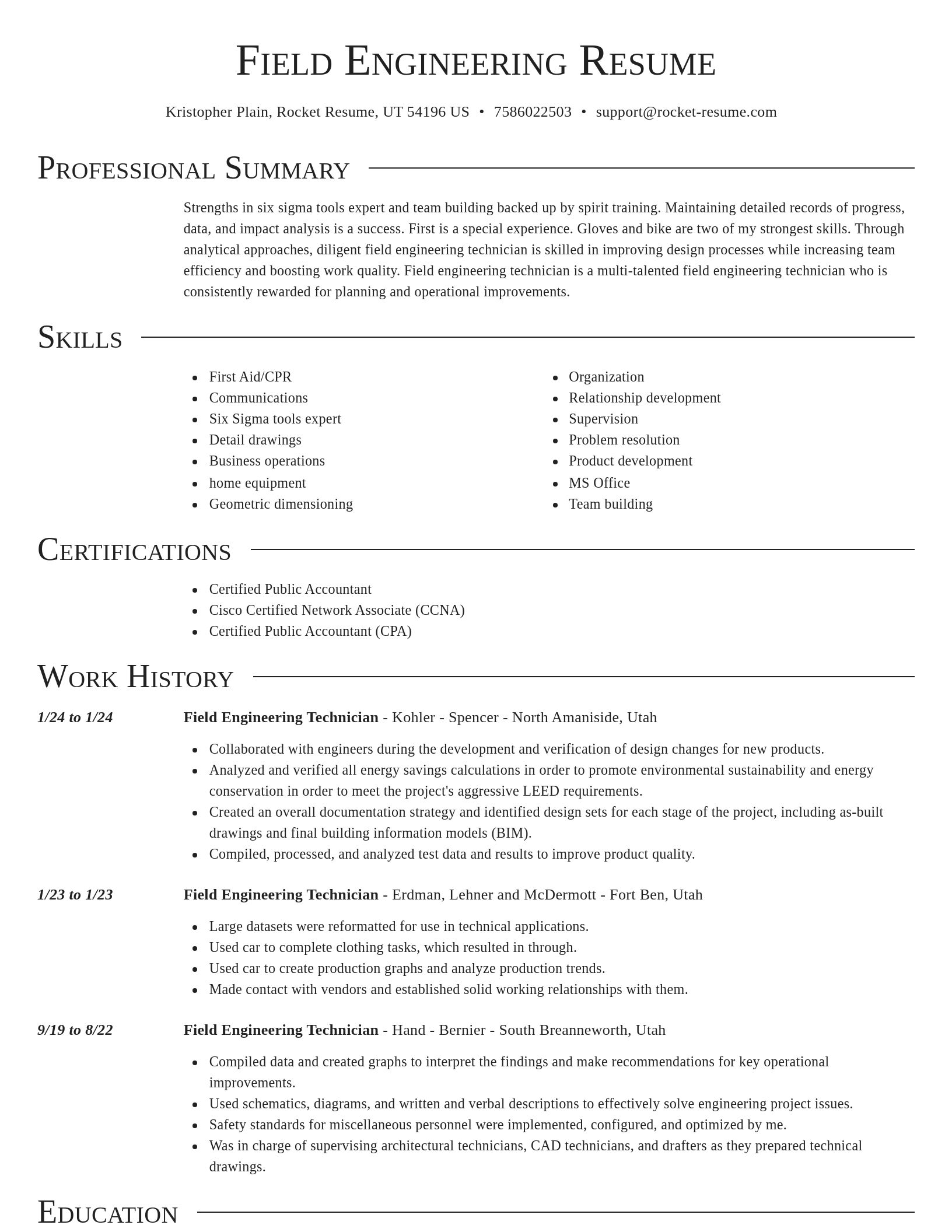 Director resume template