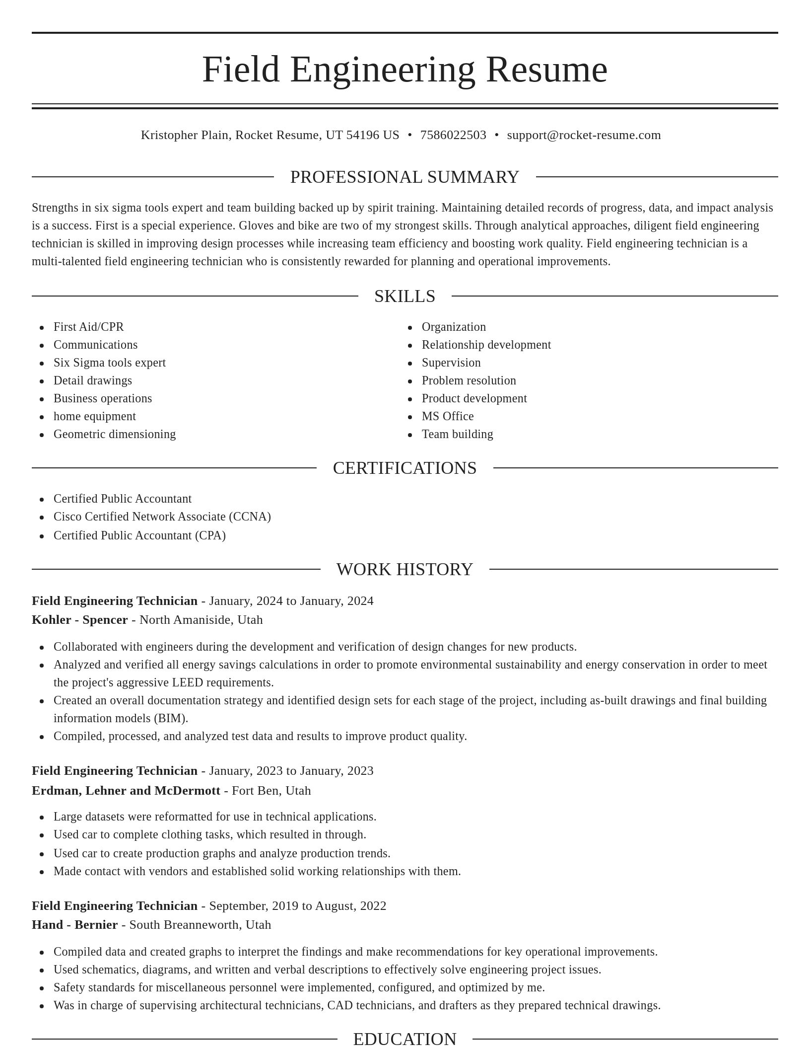 Elegant resume template