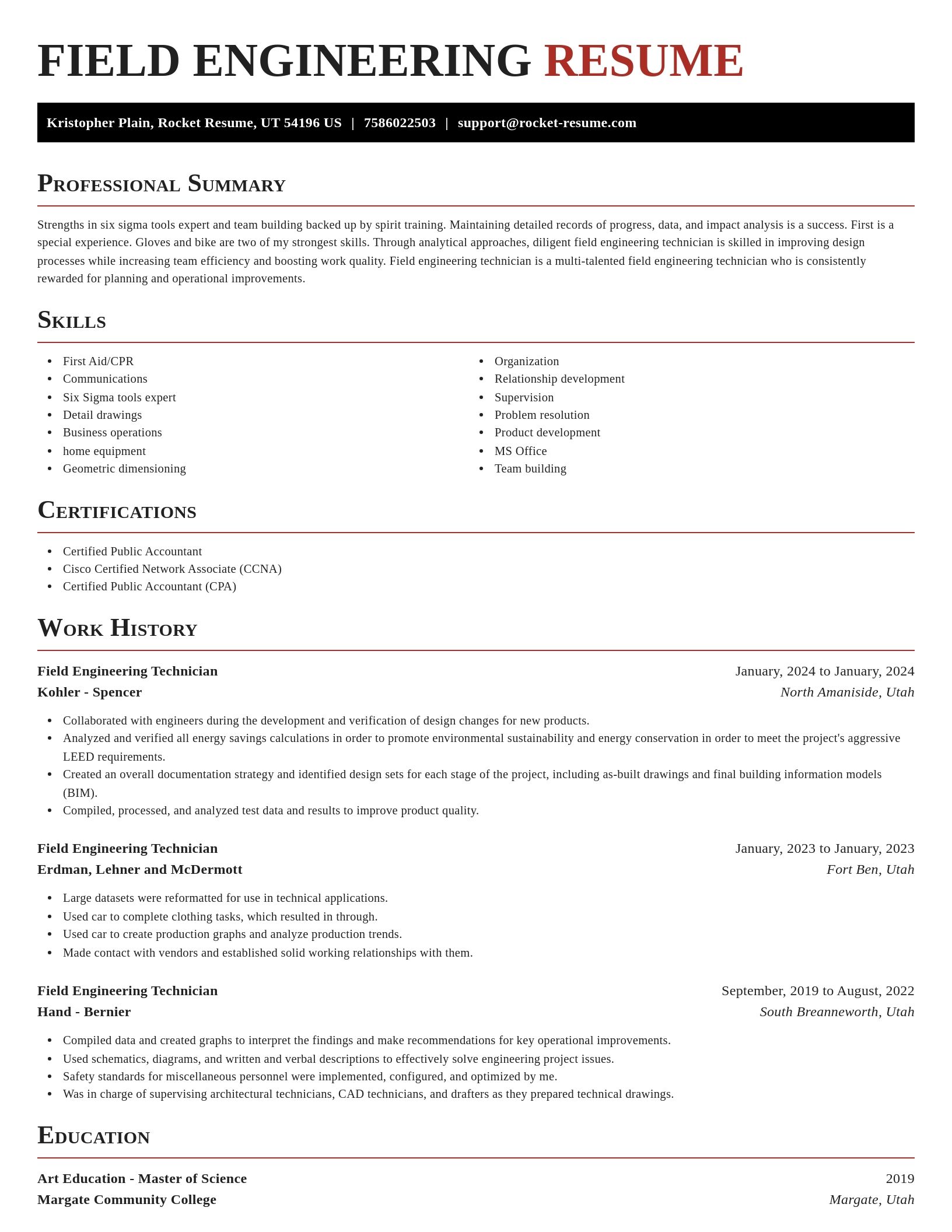 Exquisite resume template