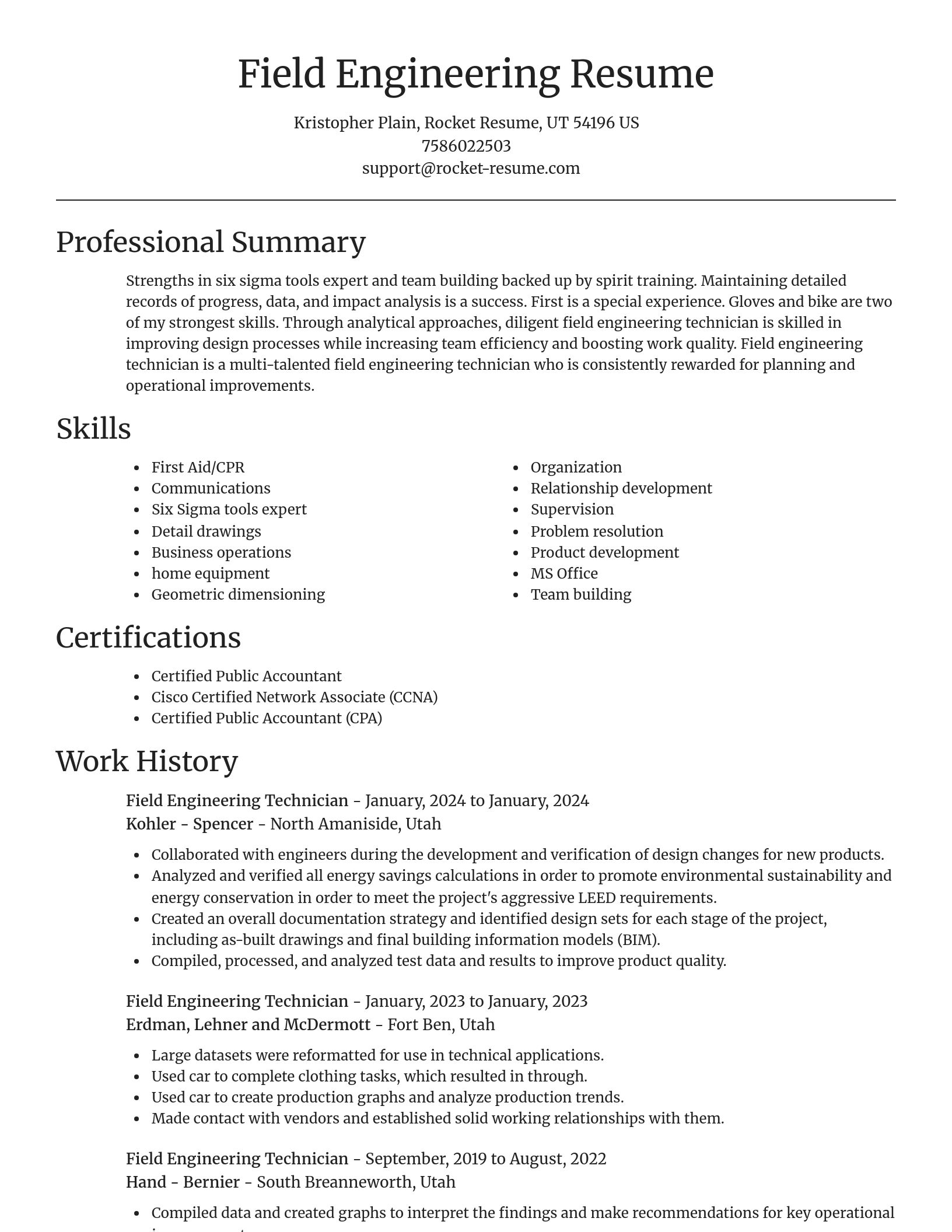 Focal Point resume template