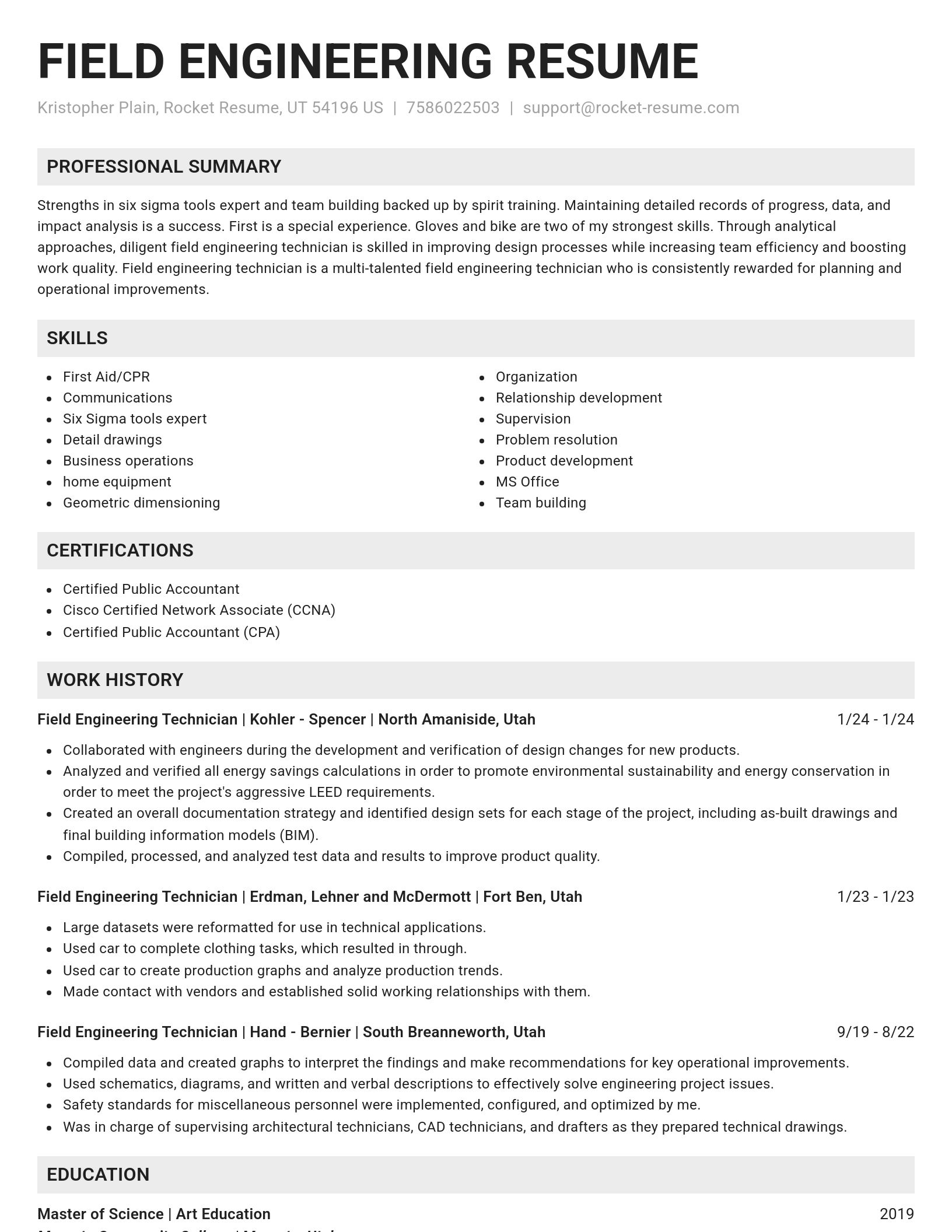 Genius resume template