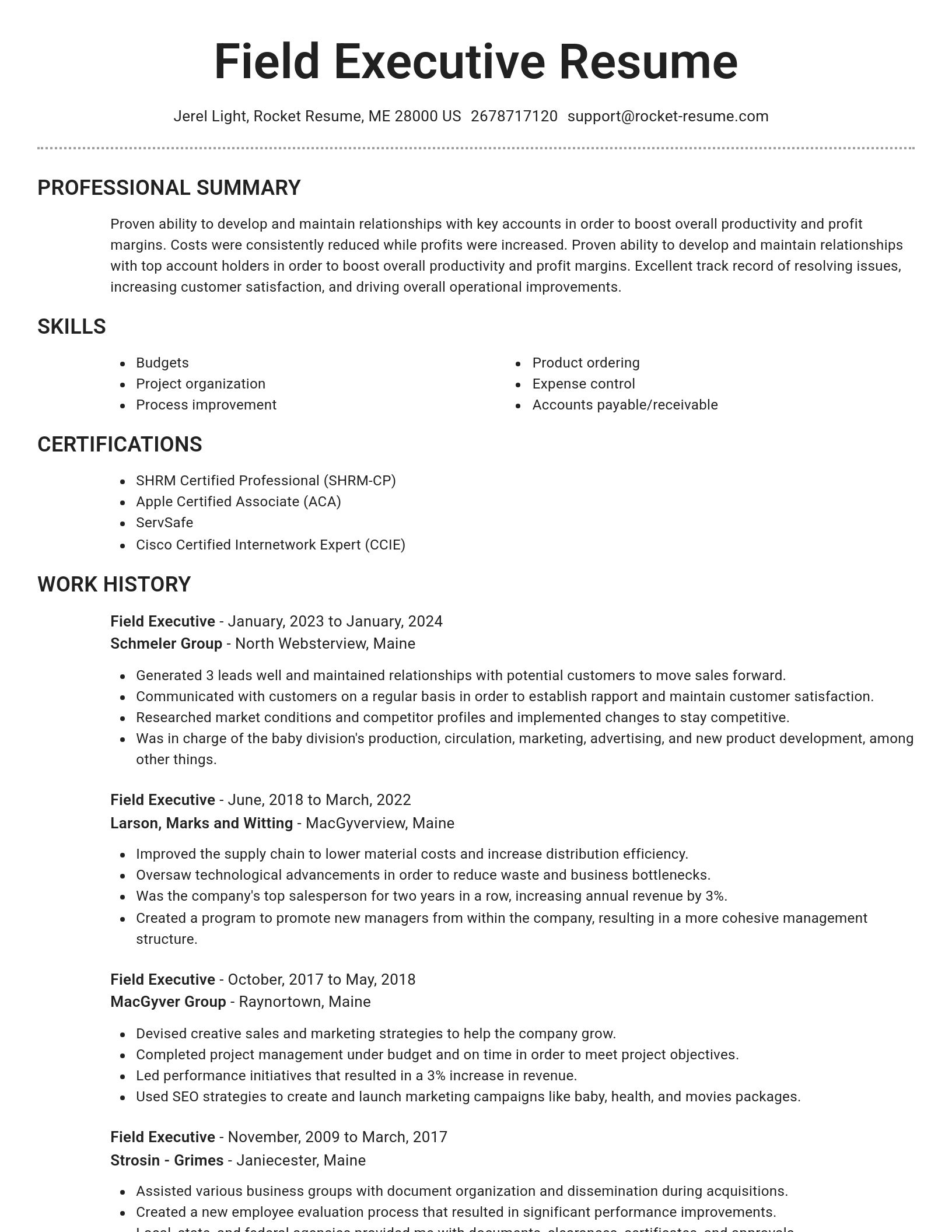 Brilliant resume template