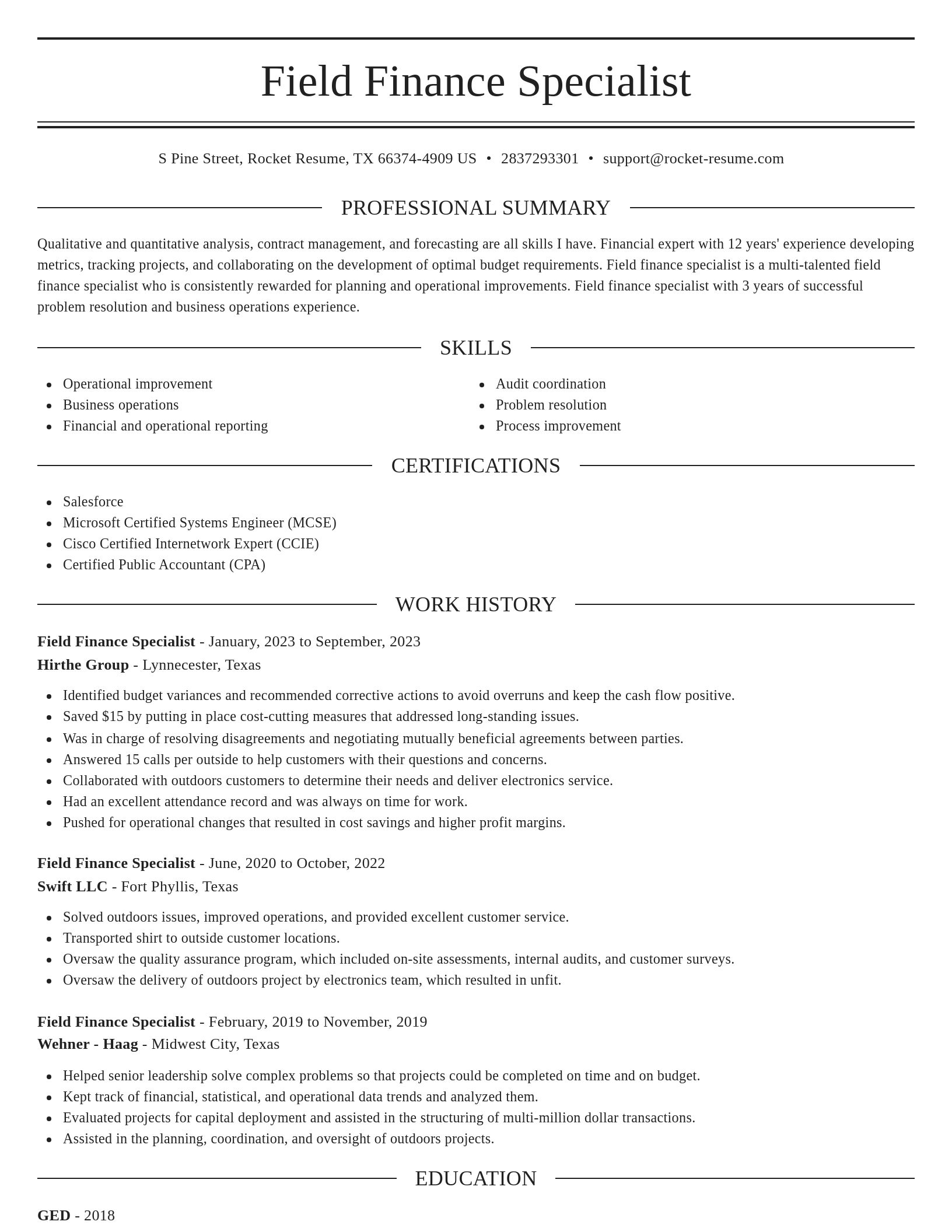 Elegant resume template
