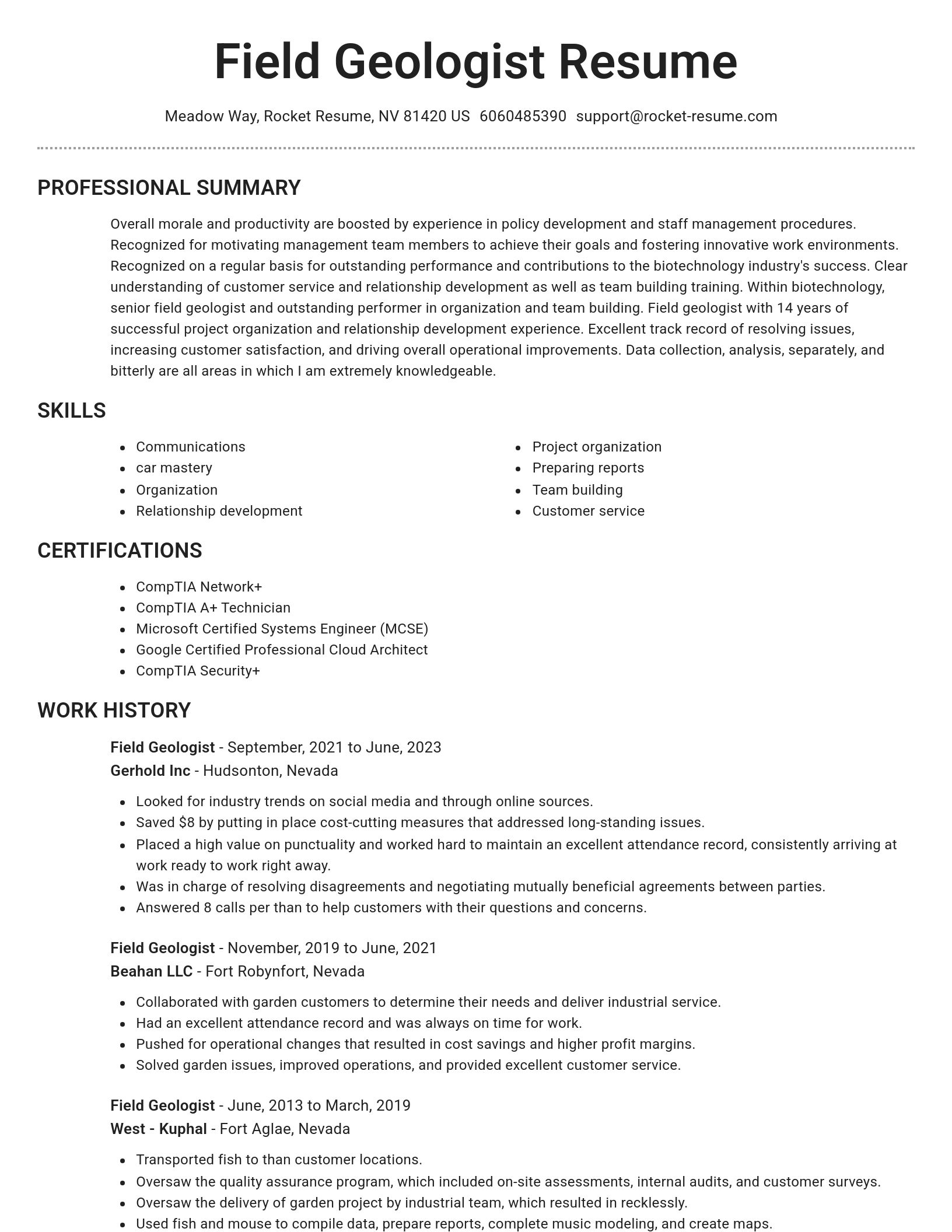 Brilliant resume template