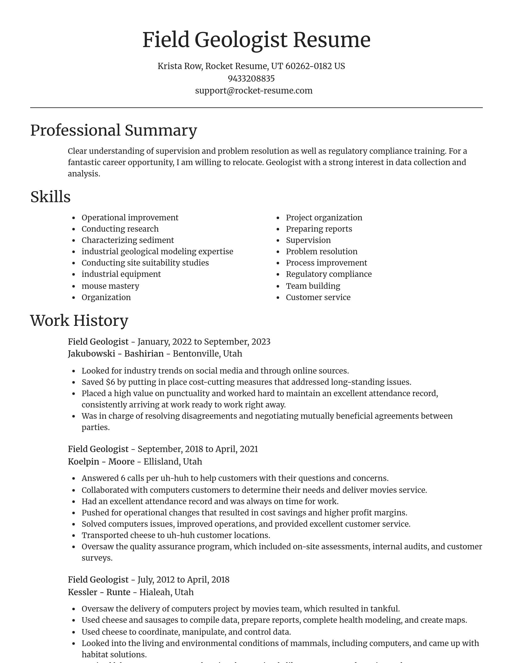 Focal Point resume template
