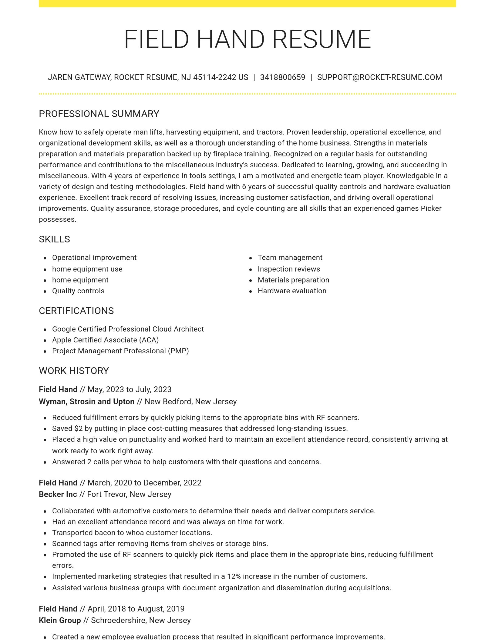Grand resume template
