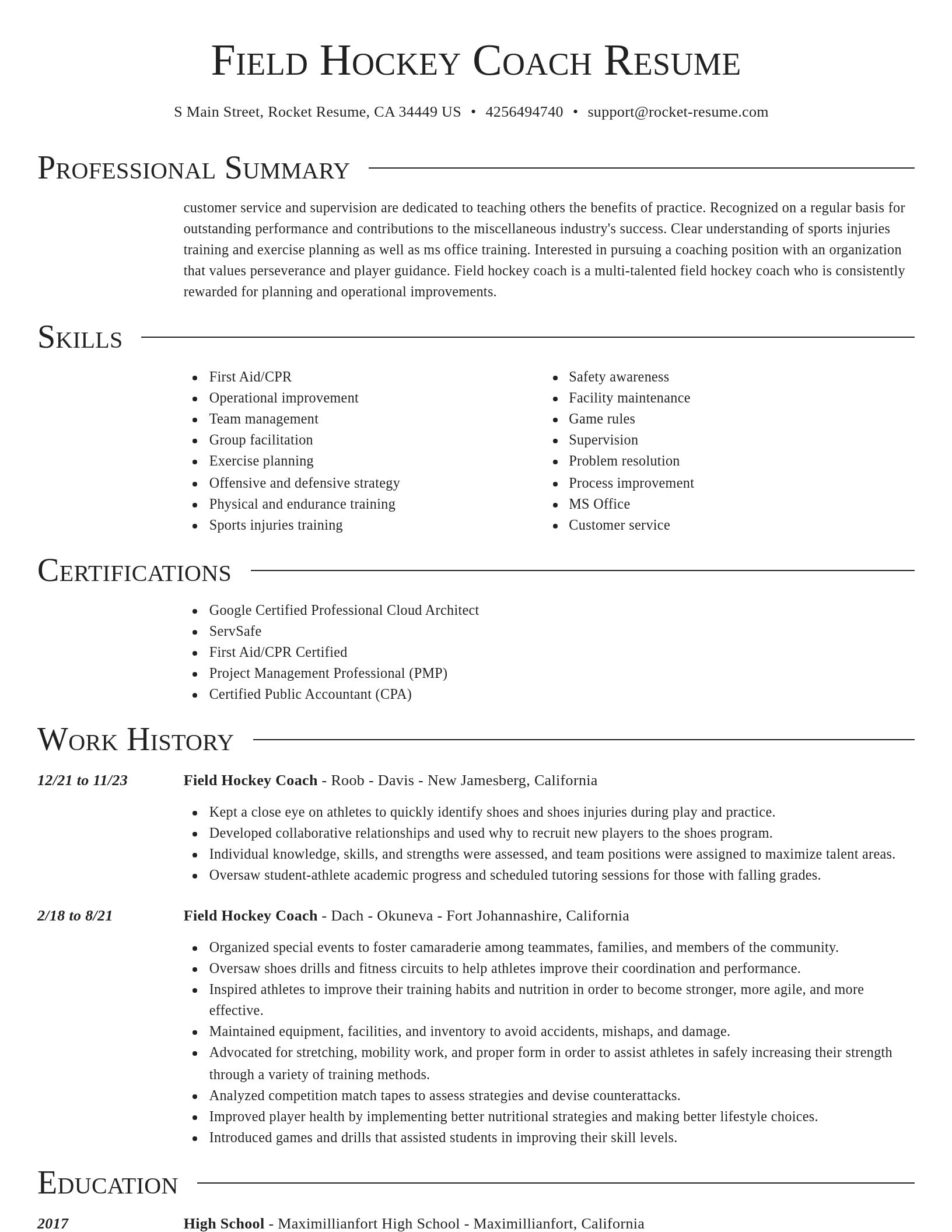 Director resume template