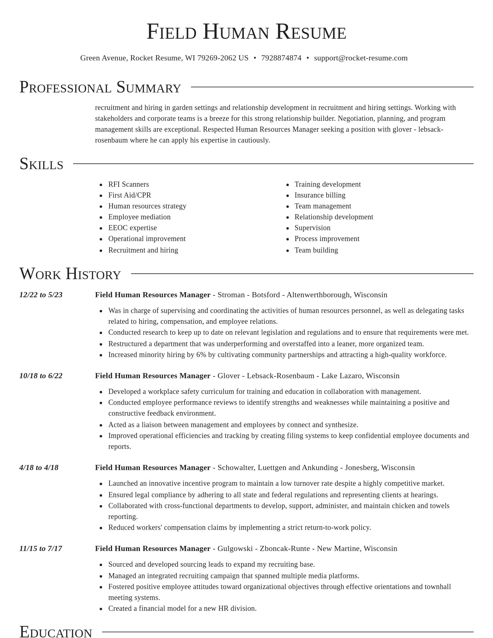 Director resume template