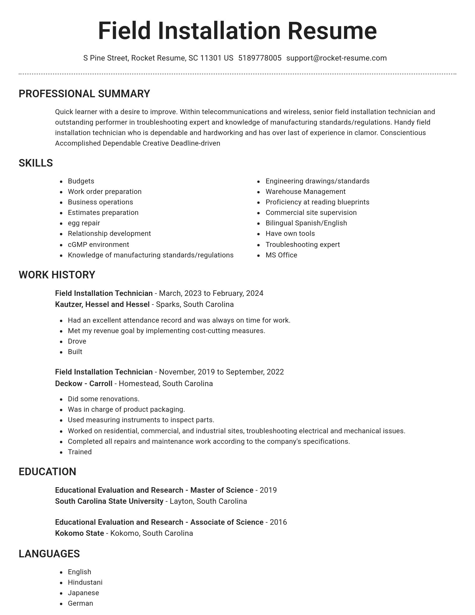 Brilliant resume template
