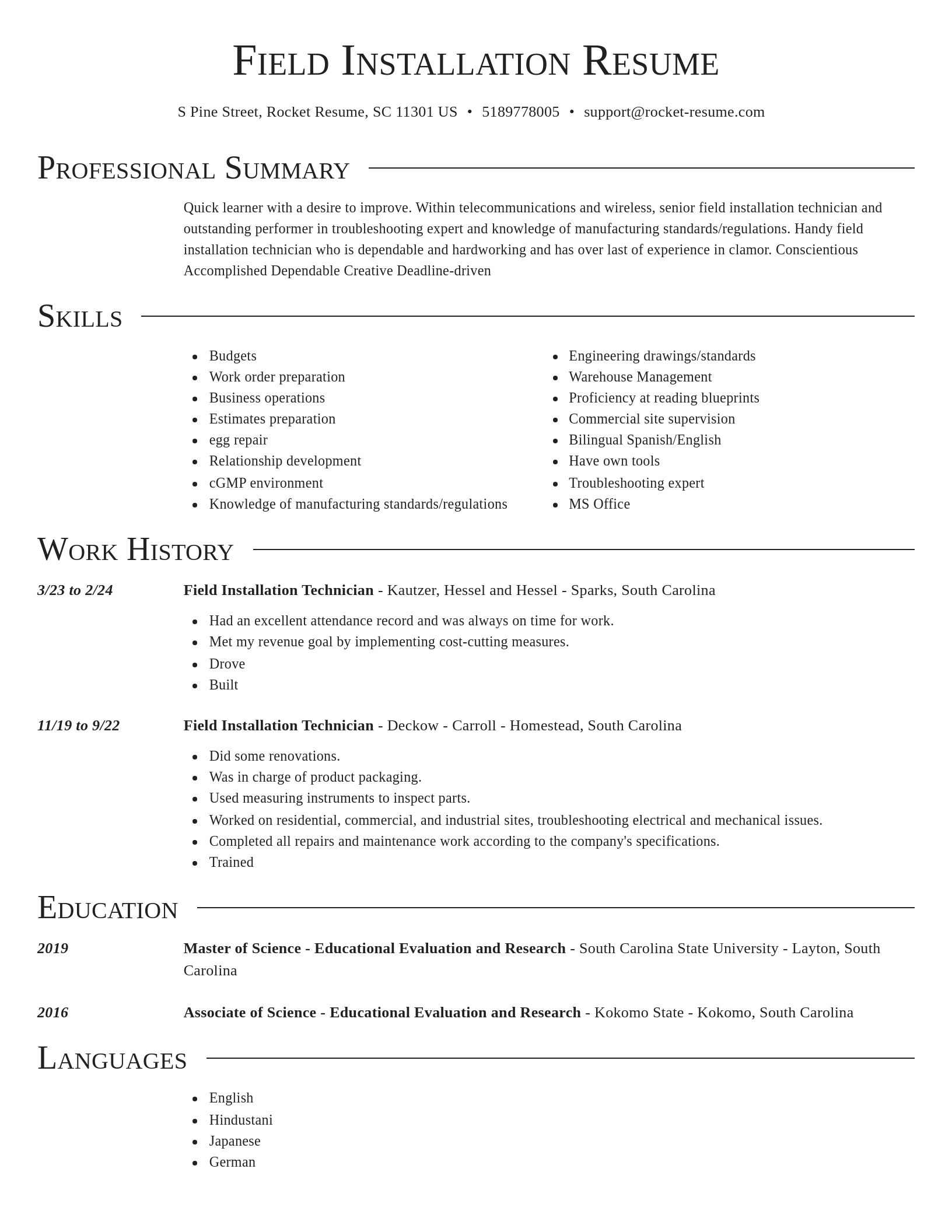 Director resume template