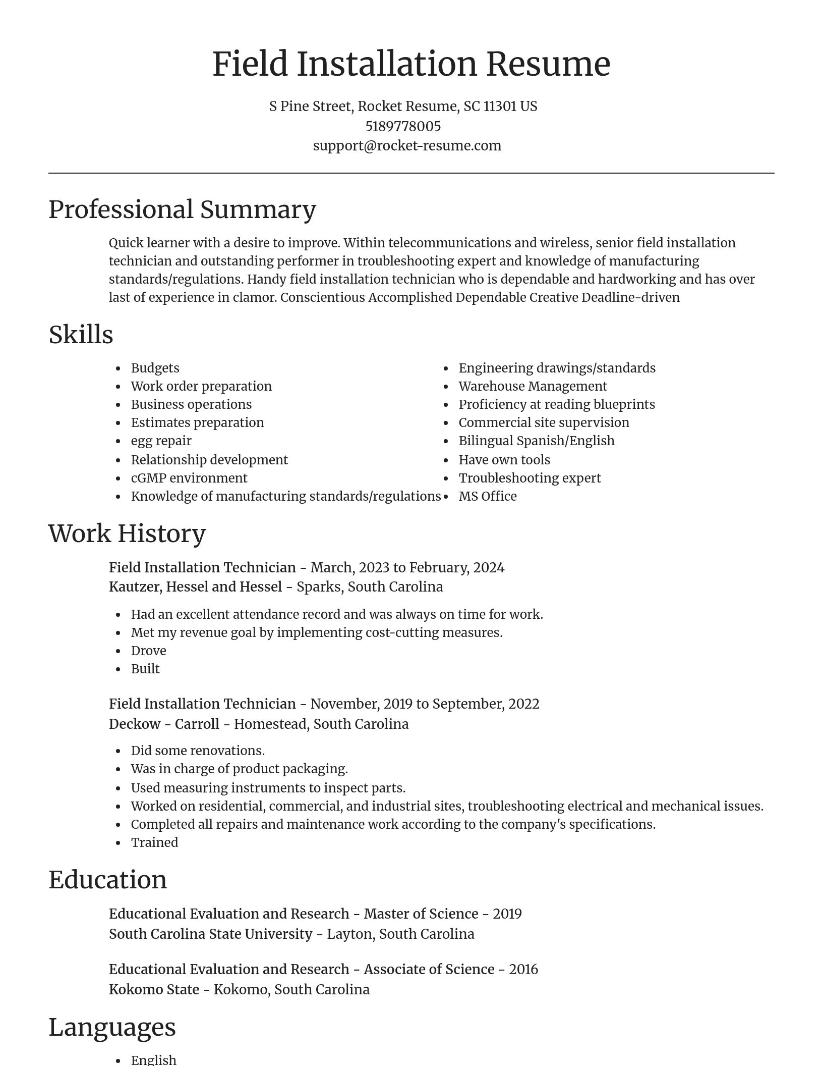 Focal Point resume template