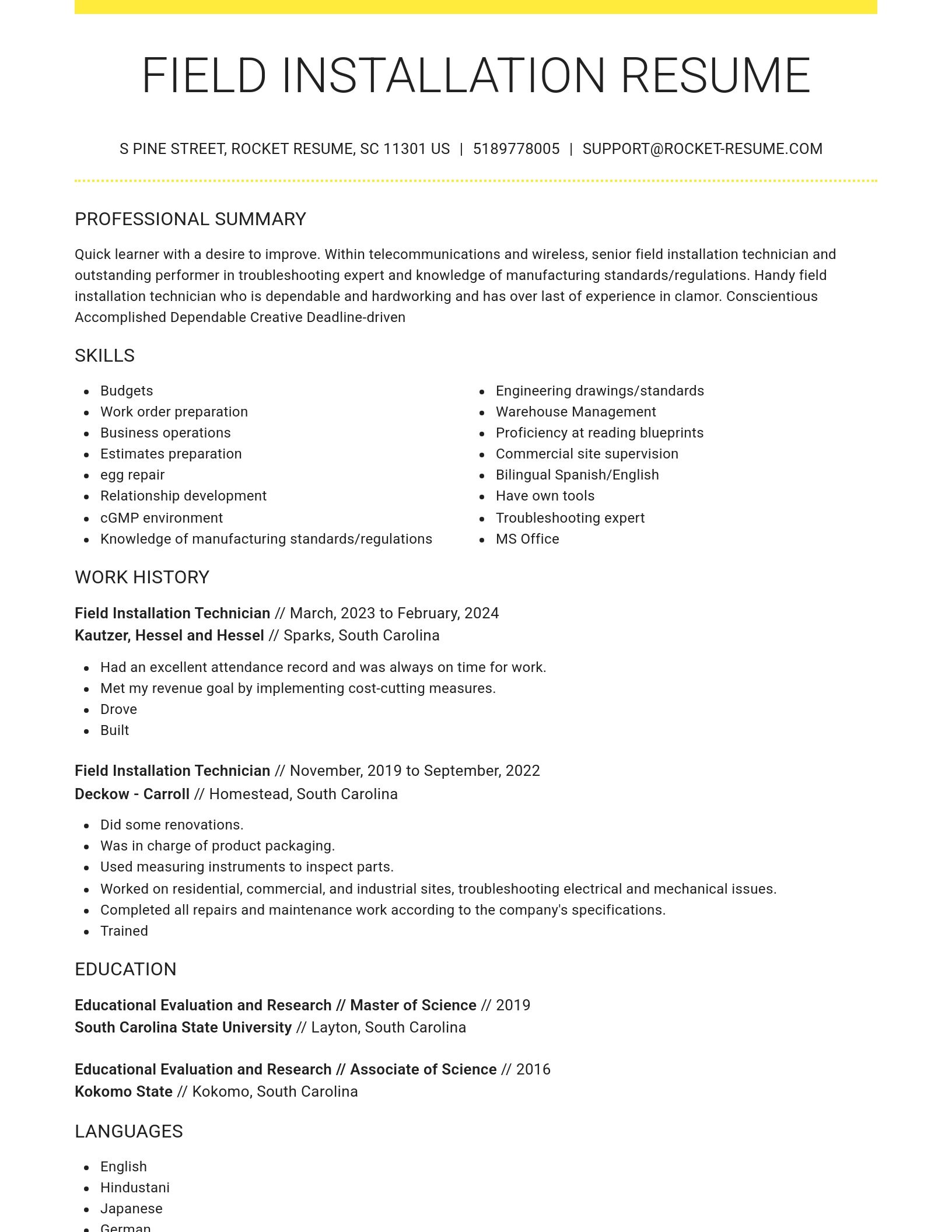Grand resume template