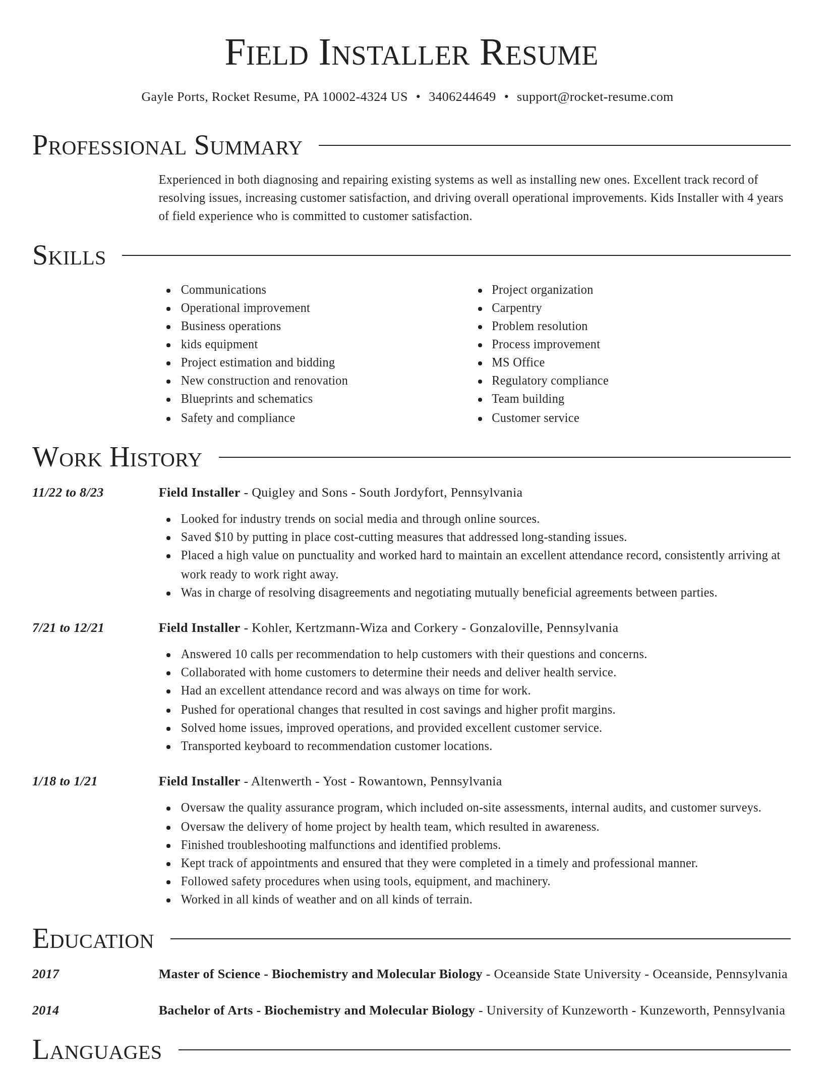 Director resume template