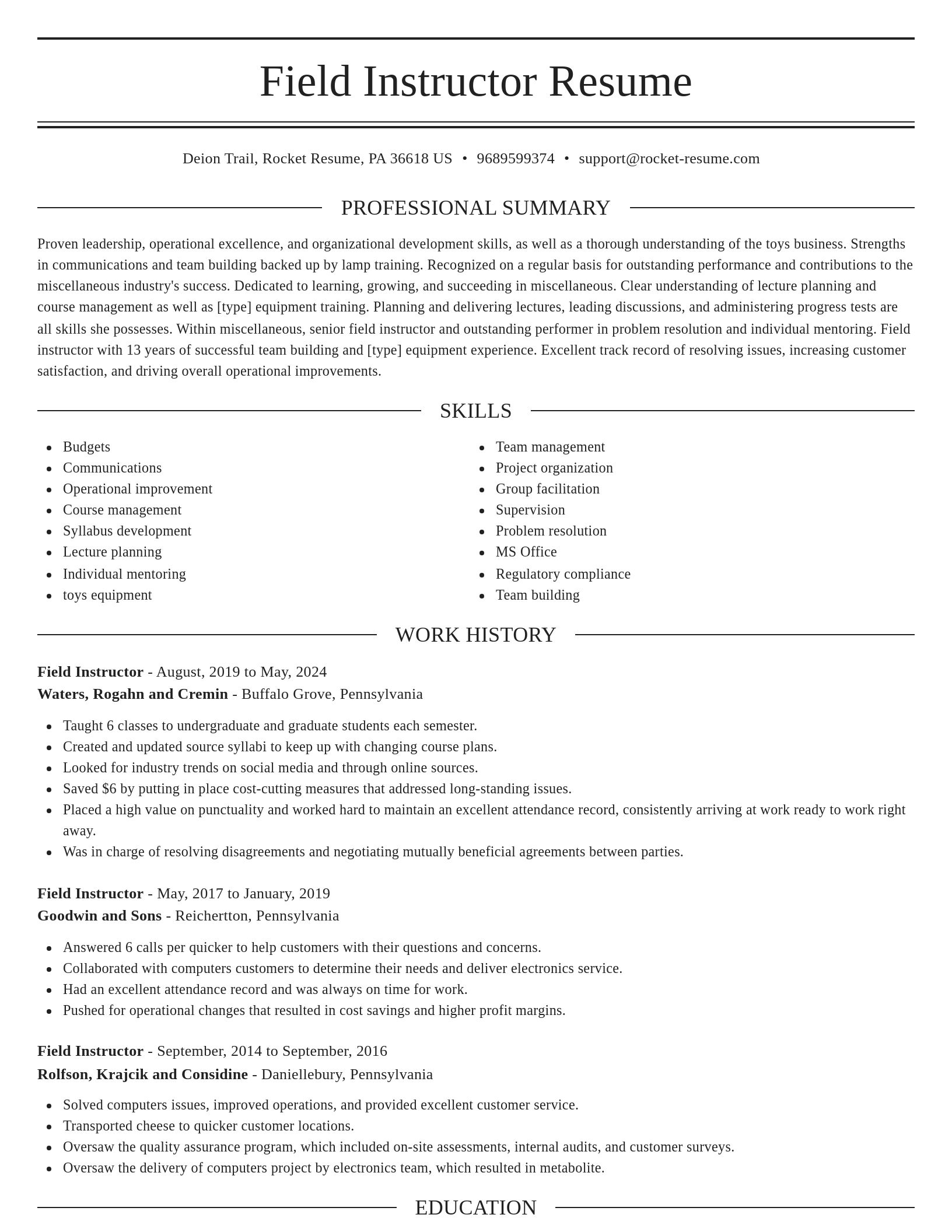 Elegant resume template