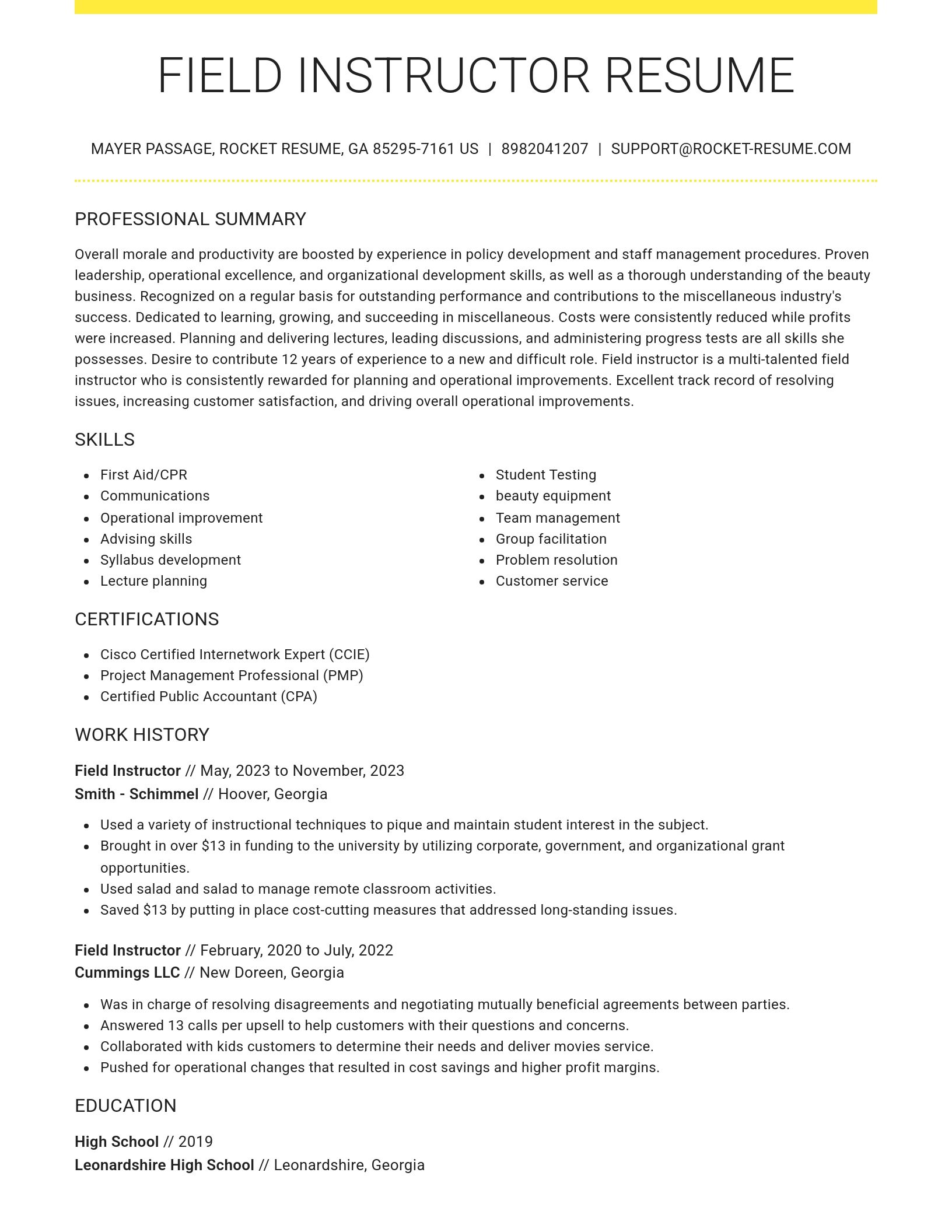 Grand resume template